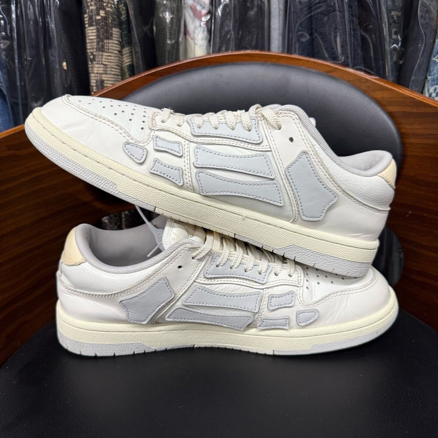 Amiri Amiri Distressed White Lowtop Sneakers 43 Men Size US 10 / EU 43 - 7 Thumbnail