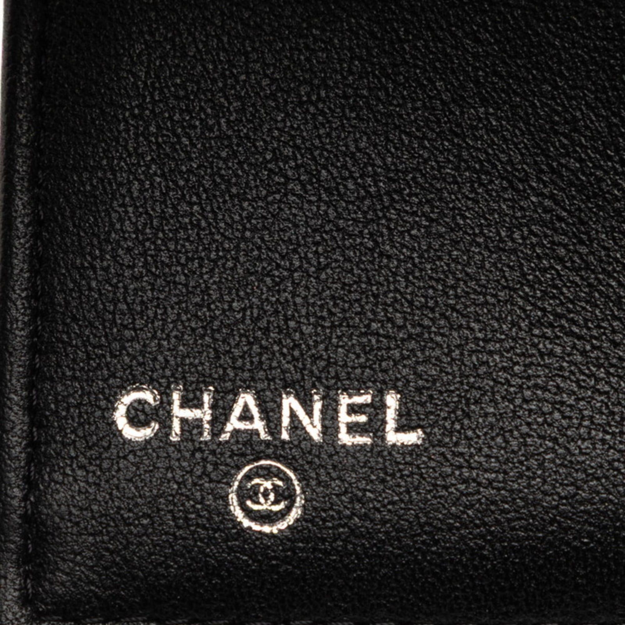 Chanel Chanel Coco Mark Matelassé Tri-fold Wallet, Black Lambskin, Women's CHANEL Size ONE SIZE - 6 Thumbnail