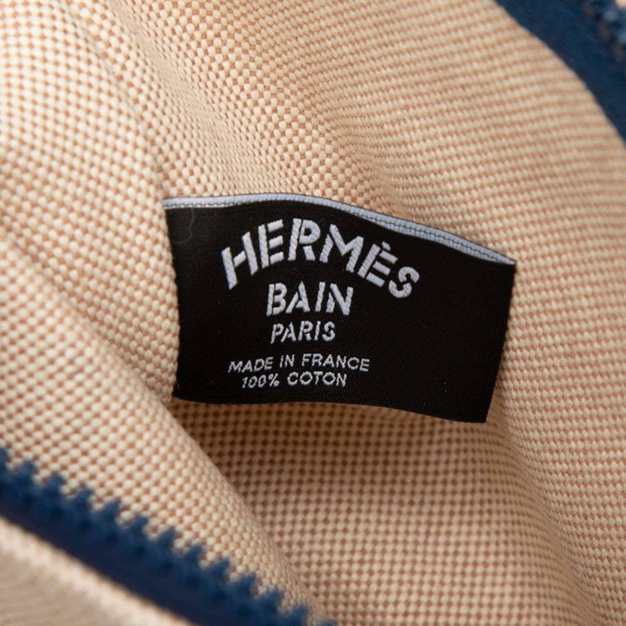 Hermes Hermes Nou Marin Tote Bag, Beige, Orange, Navy, Cotton, Women's HERMES Size ONE SIZE - 5 Thumbnail