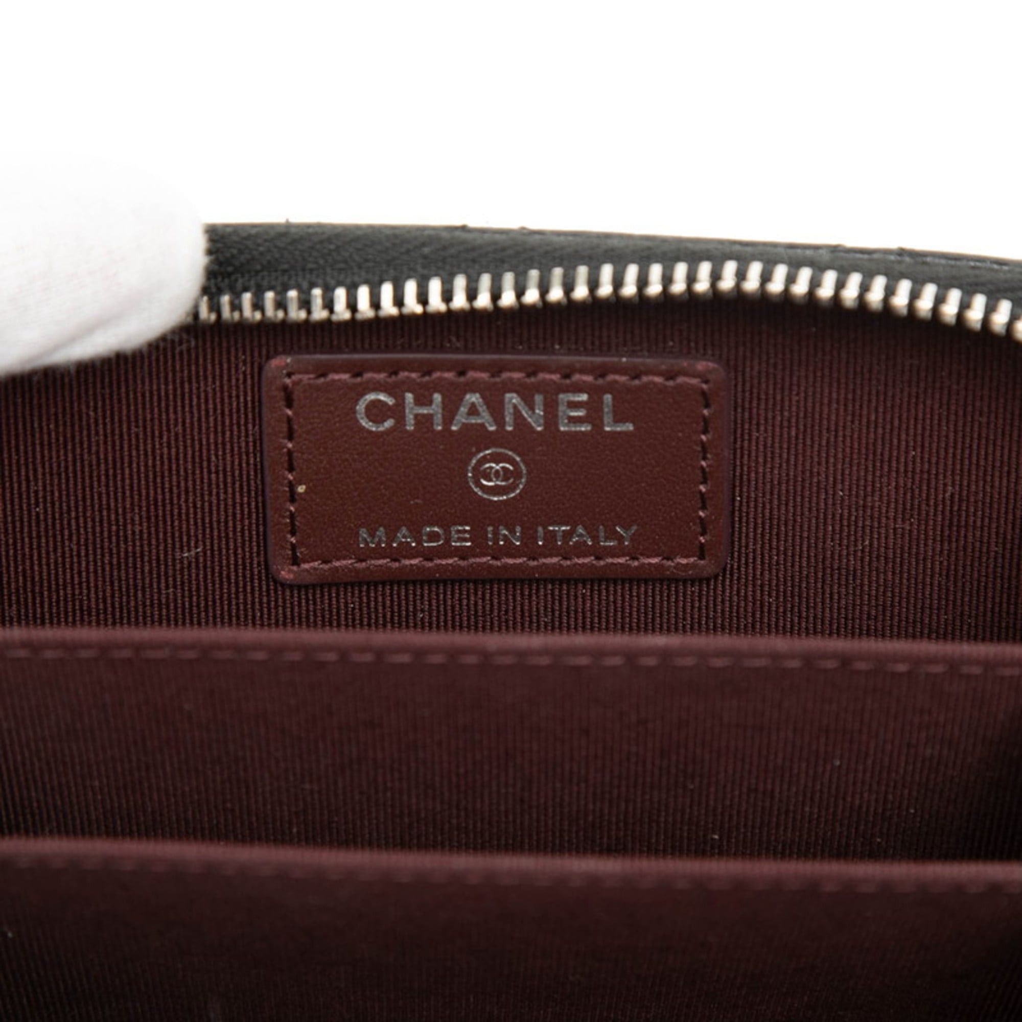 Chanel Chanel Coco Mark Matelassé Classic Zip Coin Purse Wallet/Coin Case Black Caviar Leather Women's CHANEL Size ONE SIZE - 5 Thumbnail
