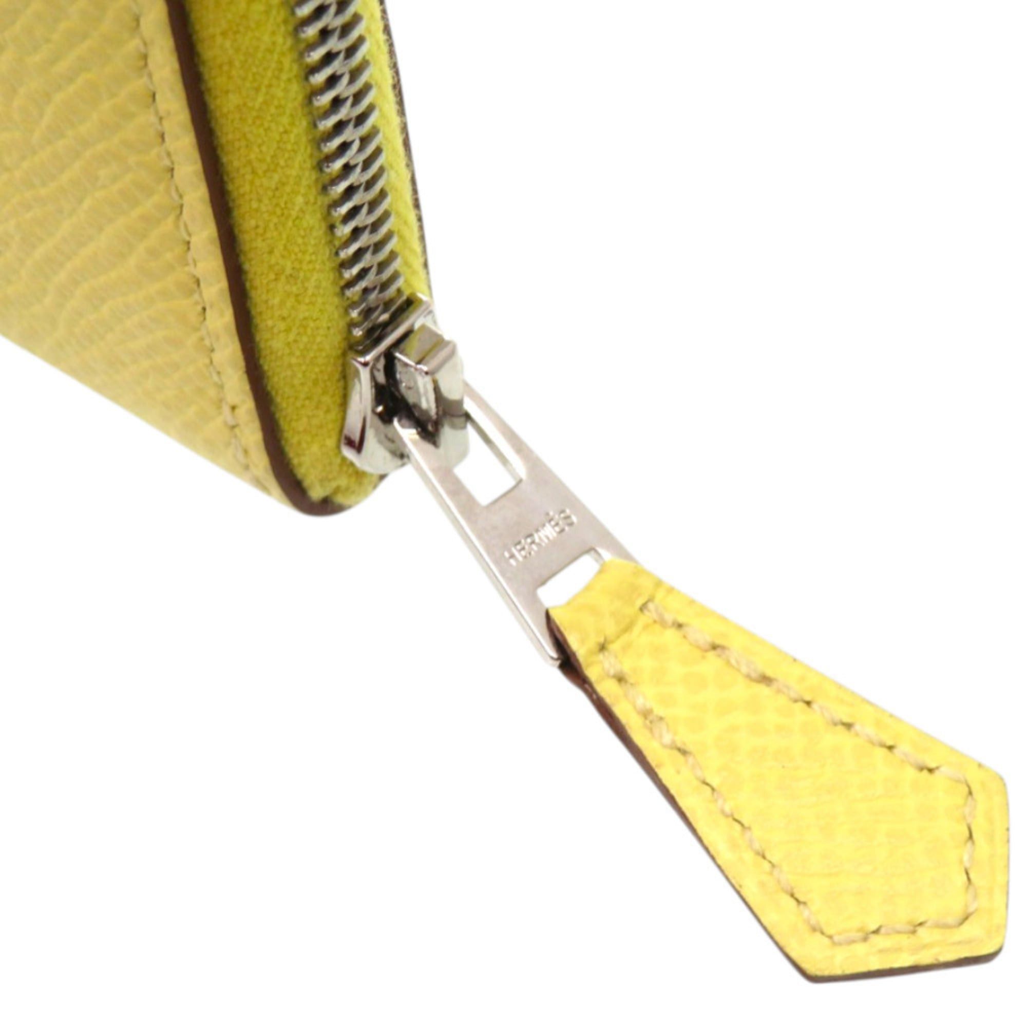 Hermes Excellent condition Hermes Azap Mini wallet/coin case in Veau Epsom leather, yellow, Y stamp, 1685HERMES Size ONE SIZE - 9 Thumbnail