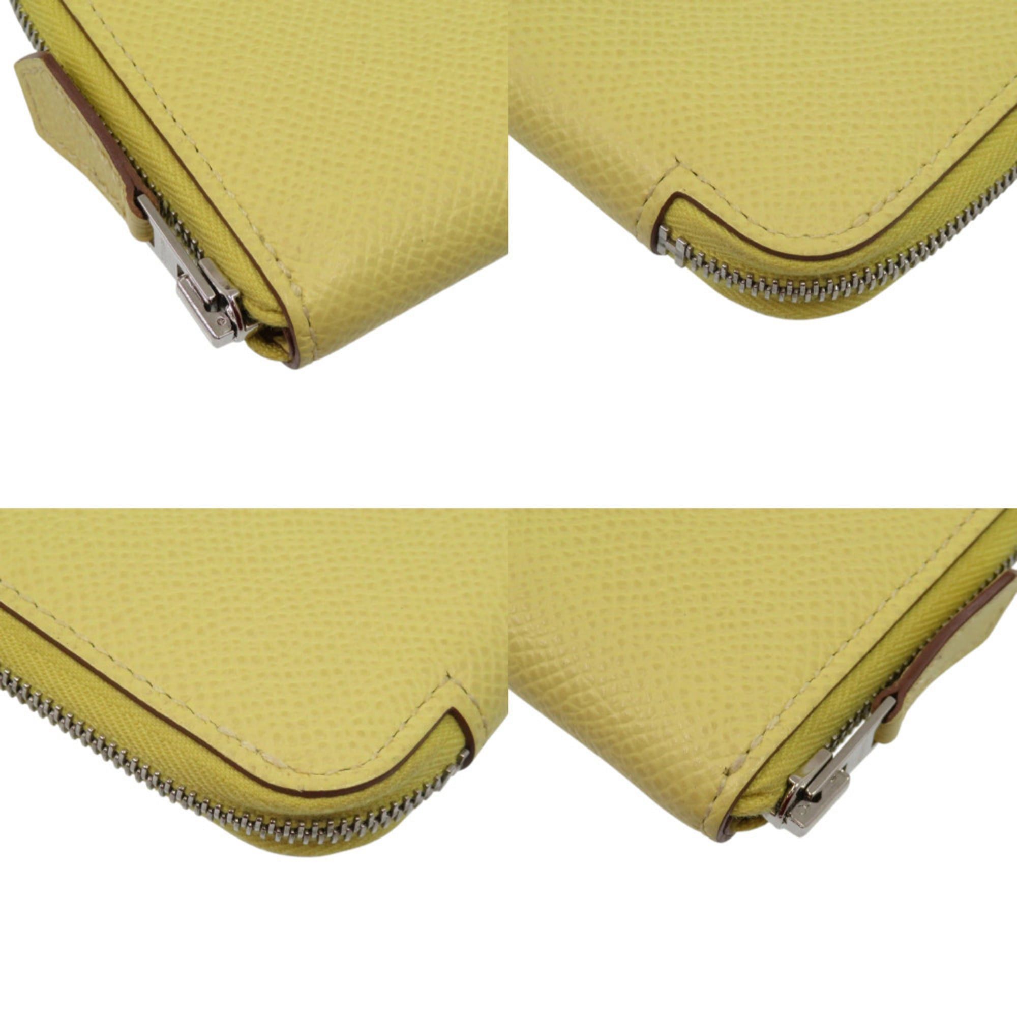 Hermes Excellent condition Hermes Azap Mini wallet/coin case in Veau Epsom leather, yellow, Y stamp, 1685HERMES Size ONE SIZE - 5 Thumbnail