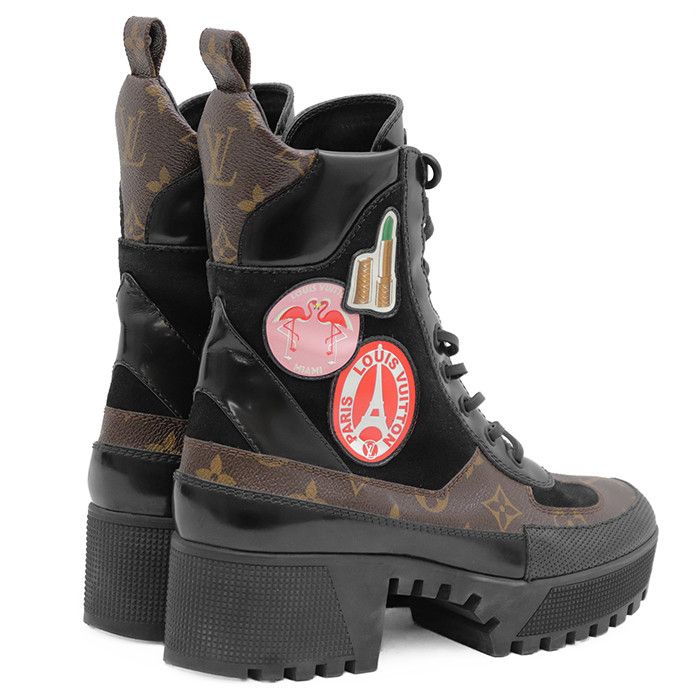 Louis Vuitton Louis Vuitton Louis Vuitton Laureate Monogram Leather Platform Boots Leather Shoes DUTY FREE for USA Size ONE SIZE - 16 Thumbnail