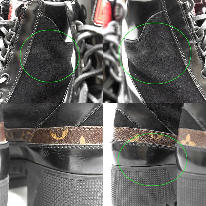 Louis Vuitton Louis Vuitton Louis Vuitton Laureate Monogram Leather Platform Boots Leather Shoes DUTY FREE for USA Size ONE SIZE - 9 Thumbnail
