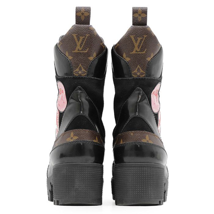 Louis Vuitton Louis Vuitton Louis Vuitton Laureate Monogram Leather Platform Boots Leather Shoes DUTY FREE for USA Size ONE SIZE - 7 Thumbnail