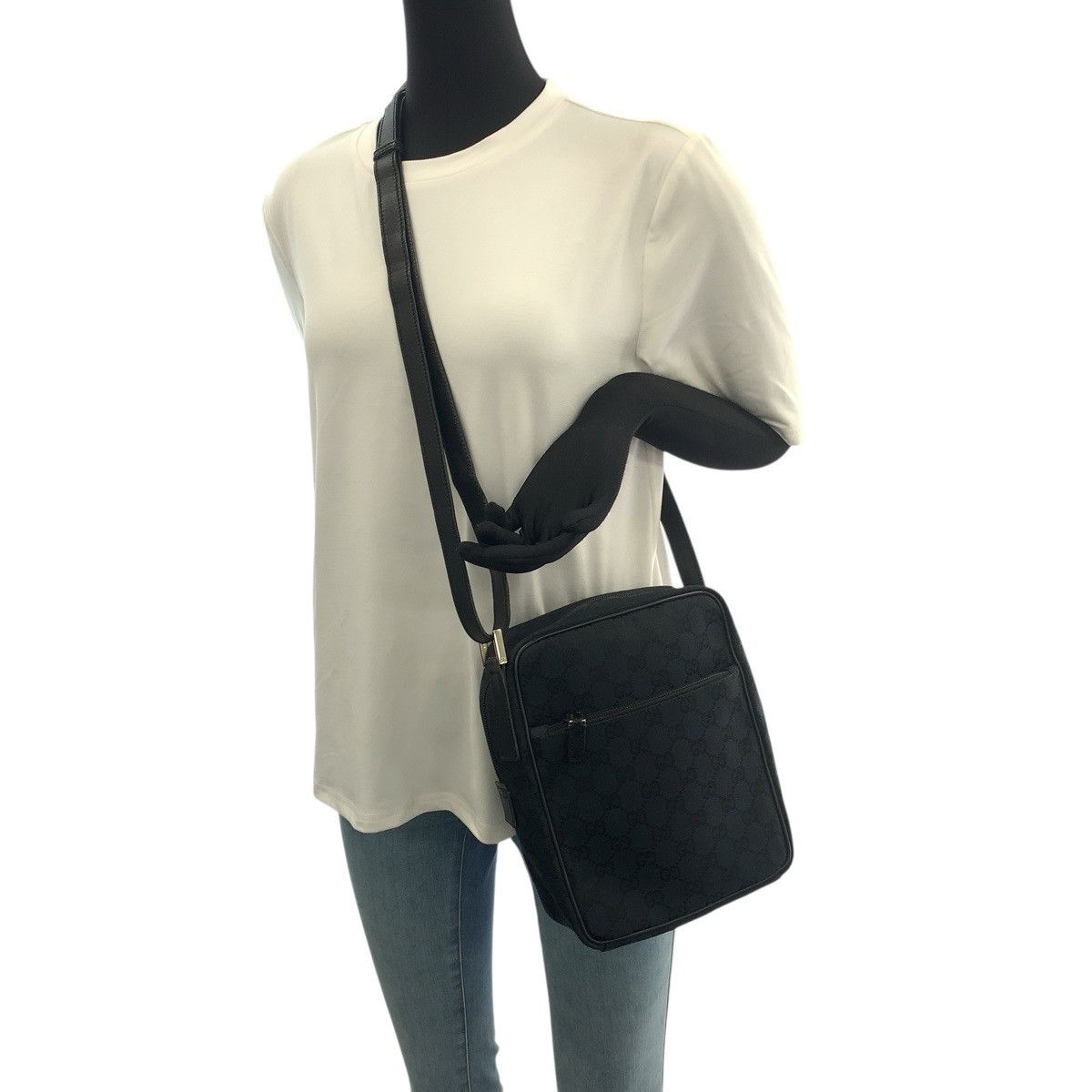 Gucci Gucci Gucci GG Canvas Leather Shoulder Bag Textile Shoulder Bag 0181612 DUTY FREE for USA Size ONE SIZE - 7 Thumbnail