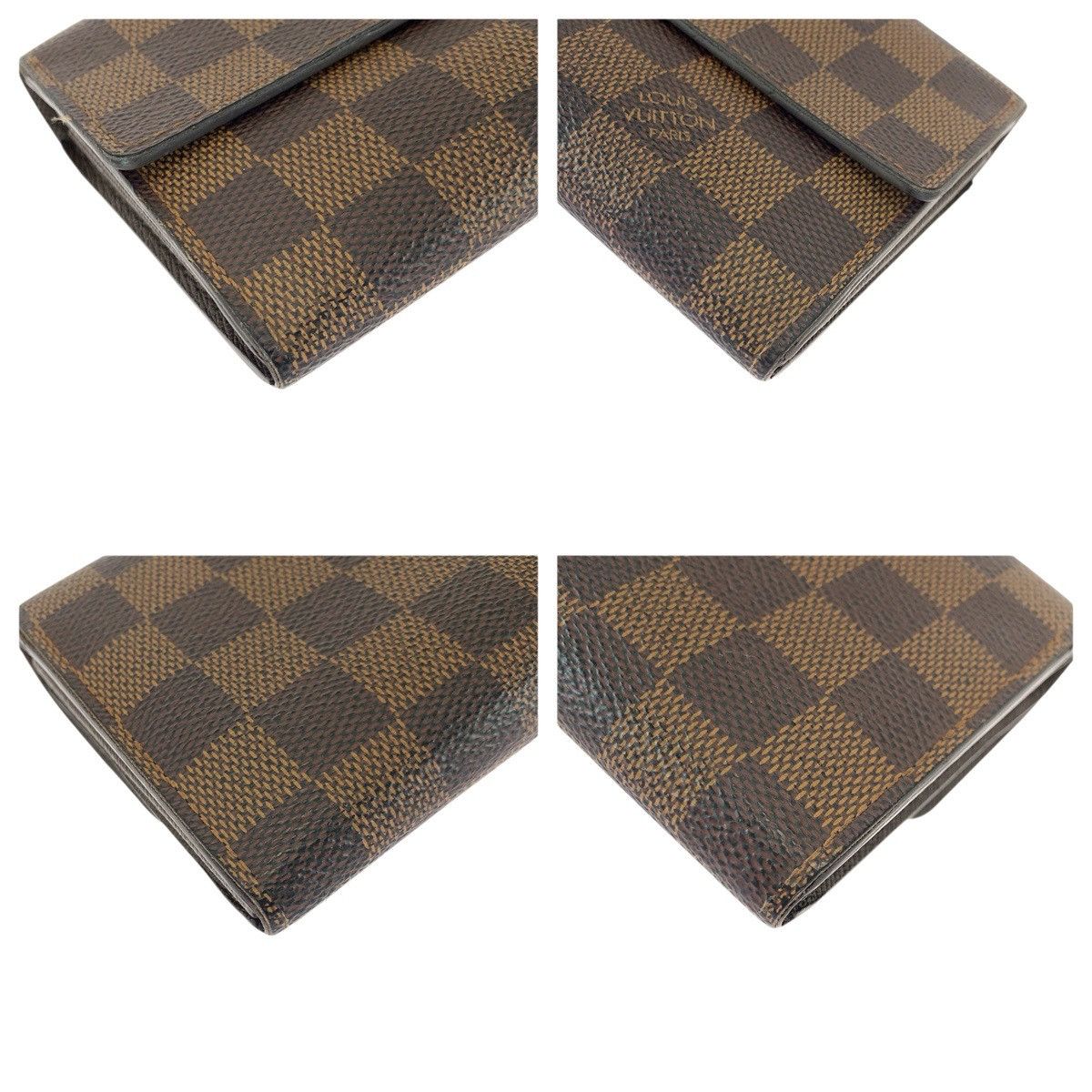 Louis Vuitton Louis Vuitton Louis Vuitton Portefeuille Sarah Damier Ebene Long Wallet Textile Long Wallet N61734 DUTY FREE for USA Size ONE SIZE - 3 Thumbnail