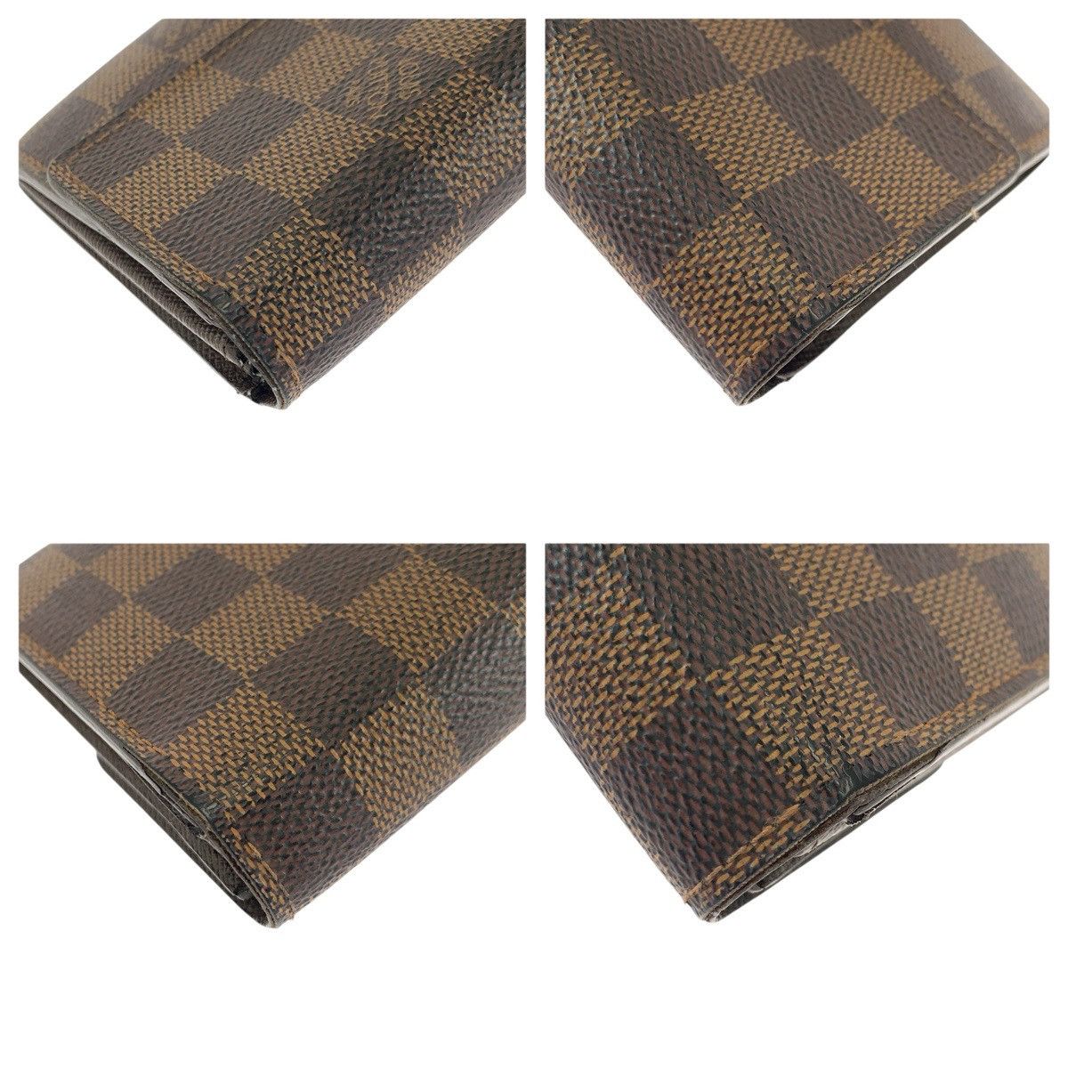 Louis Vuitton Louis Vuitton Louis Vuitton Portefeuille Sarah Damier Ebene Long Wallet Textile Long Wallet N61734 DUTY FREE for USA Size ONE SIZE - 4 Thumbnail