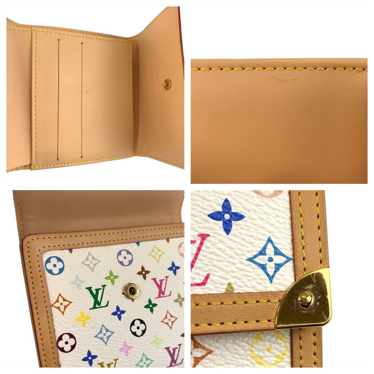 Louis Vuitton Louis Vuitton Louis Vuitton Multicolore Portemonnaie Billets Cartes compact wallet Textile Short Wallet M92983 DUTY FREE for USA Size ONE SIZE - 6 Thumbnail