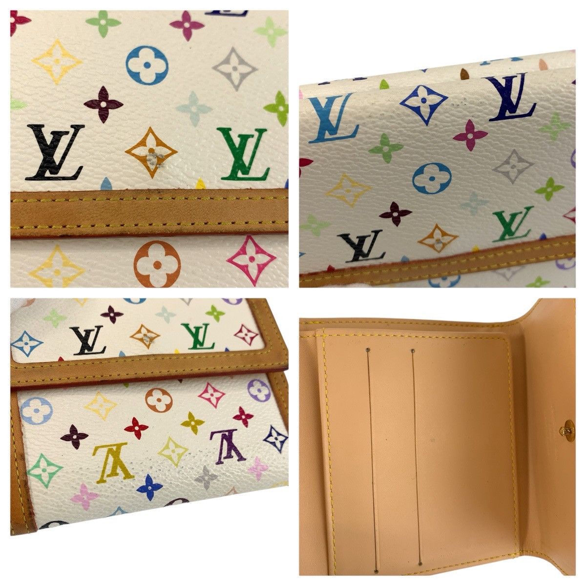 Louis Vuitton Louis Vuitton Louis Vuitton Multicolor Monogram Compact Wallet Textile Short Wallet M92983 DUTY FREE for USA Size ONE SIZE - 6 Thumbnail