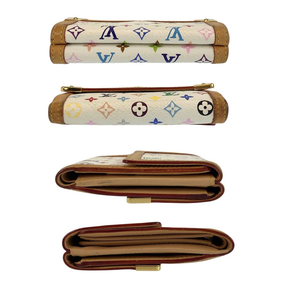 Louis Vuitton Louis Vuitton Louis Vuitton Multicolor Monogram Compact Wallet Textile Short Wallet M92983 DUTY FREE for USA Size ONE SIZE - 10 Thumbnail