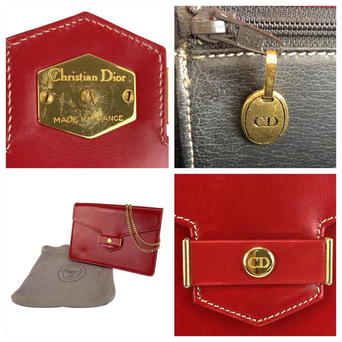 Dior Dior Christian Dior Leather Chain Shoulder Bag Leather Shoulder Bag DUTY FREE for USA Size ONE SIZE - 3 Thumbnail