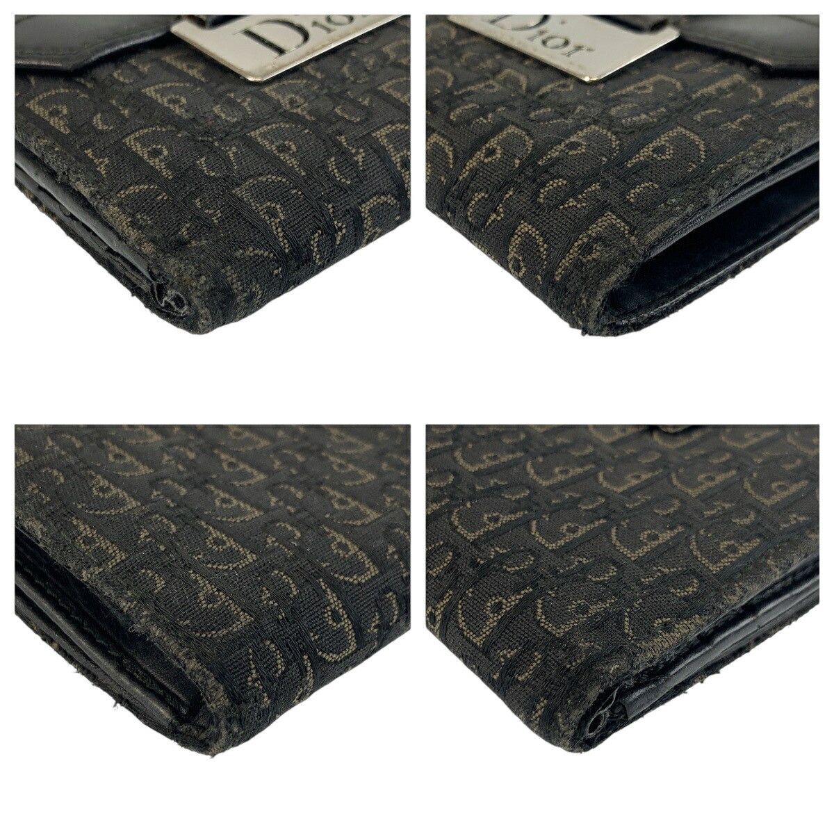 Dior Dior Christian Dior Trotter Canvas Leather Wallet Textile Short Wallet TR0072 DUTY FREE for USA Size ONE SIZE - 4 Thumbnail