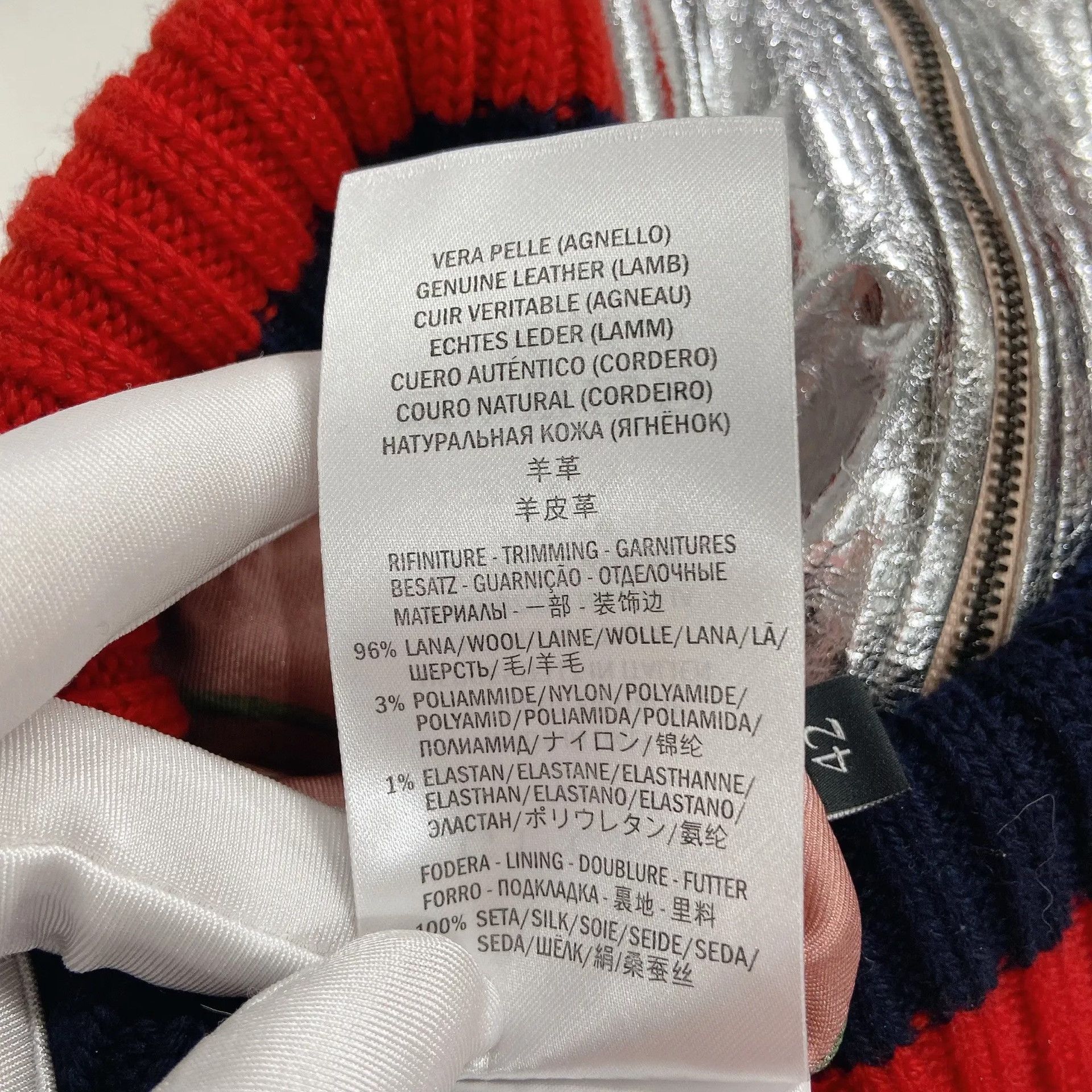 Gucci Gucci Silver Leather Jacket Size US XS / EU 42 / 0 - 8 Thumbnail