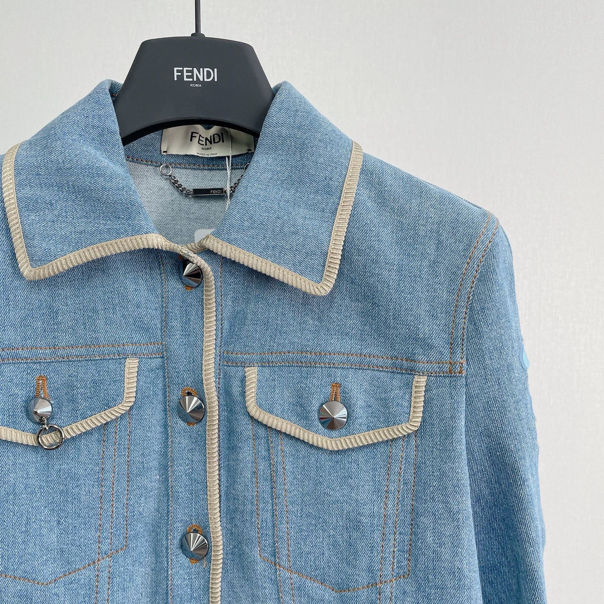 Fendi Fendi Blue Denim Jacket Size 36 Size XS / US 0-2 / IT 36-38 - 3 Thumbnail