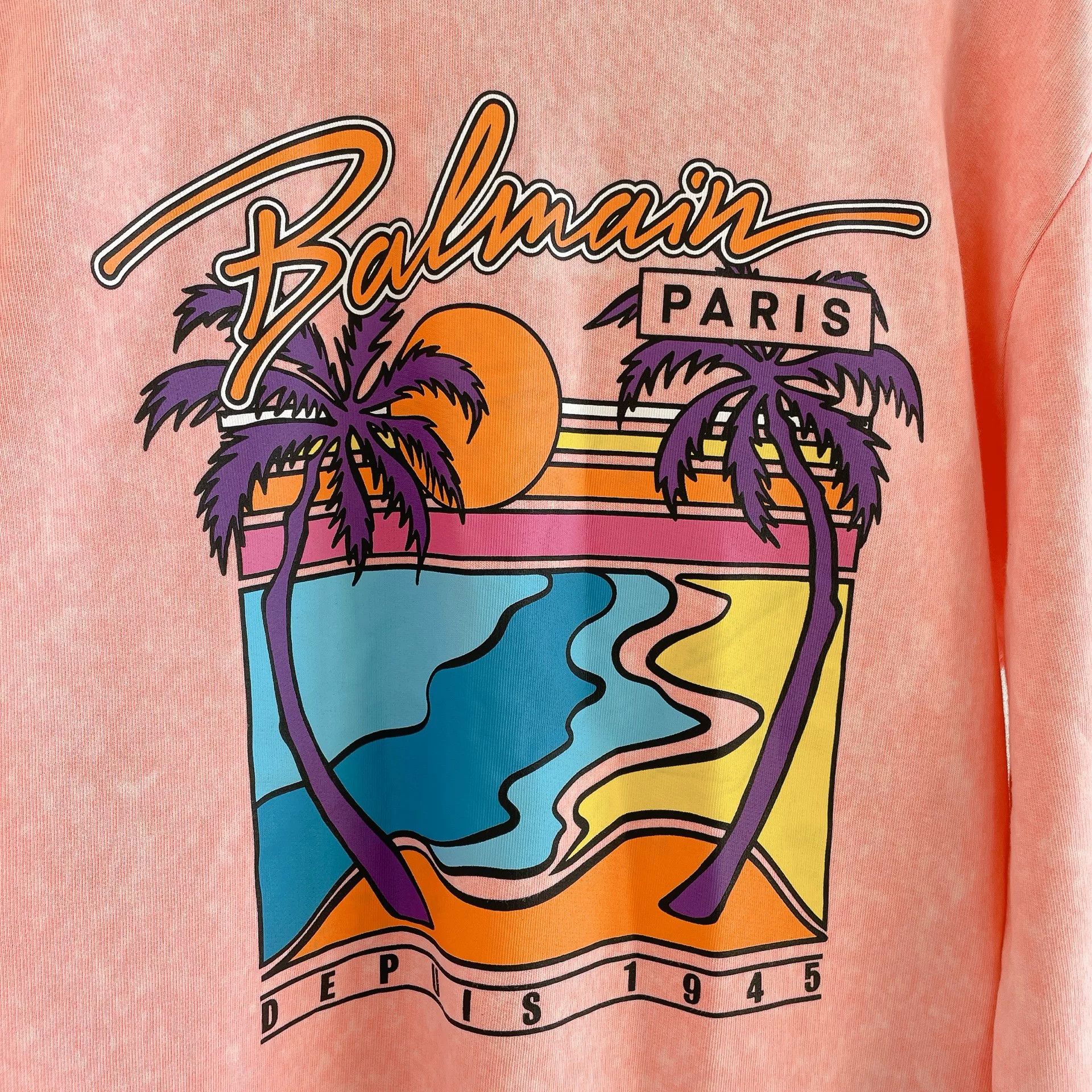 Balmain Balmain Pink Vintage Crewneck Sweatshirt Size XS / US 0-2 / IT 36-38 - 6 Thumbnail