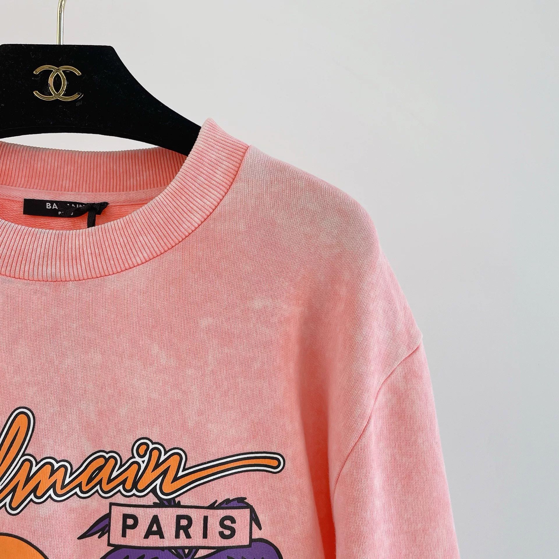 Balmain Balmain Pink Vintage Crewneck Sweatshirt Size XS / US 0-2 / IT 36-38 - 4 Thumbnail
