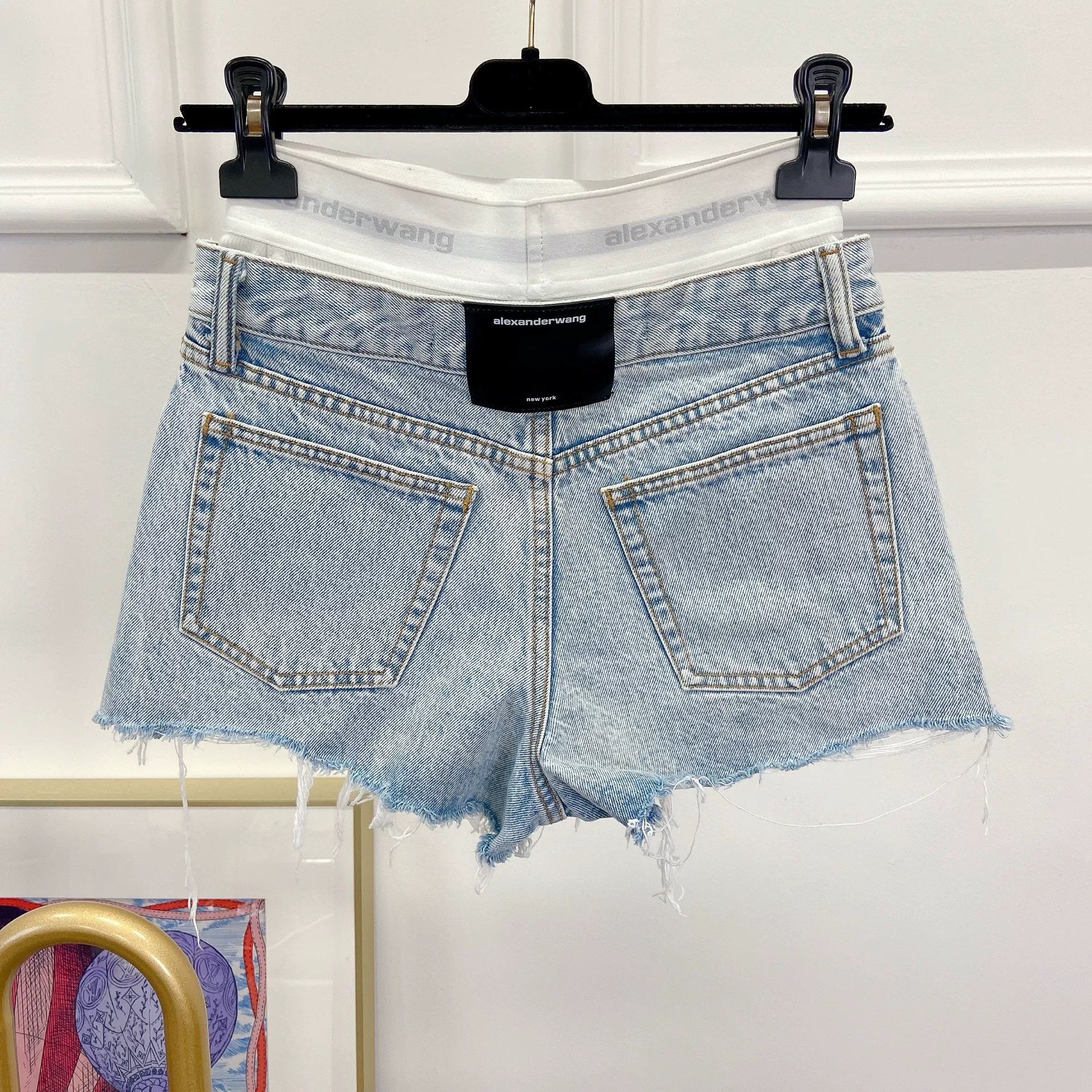 Alexander Wang Alexander Wang Fake Two-Piece Denim Shorts Size 24" / US 00 / IT 34 - 2 Thumbnail
