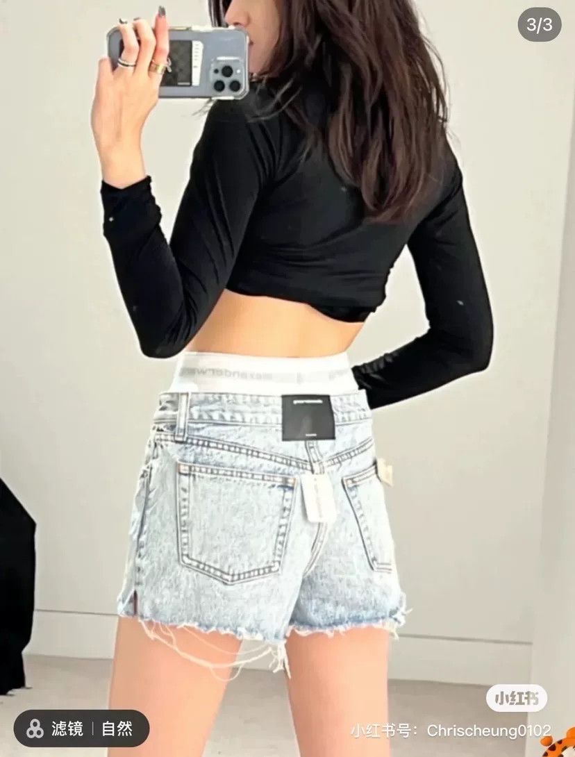 Alexander Wang Alexander Wang Fake Two-Piece Denim Shorts Size 24" / US 00 / IT 34 - 9 Thumbnail