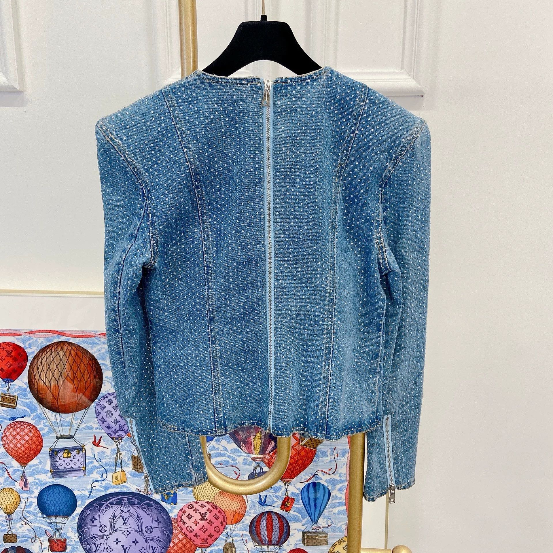 Balmain BALMAIN Full Diamond Denim Jacket Size US L / EU 52-54 / 3 - 2 Thumbnail