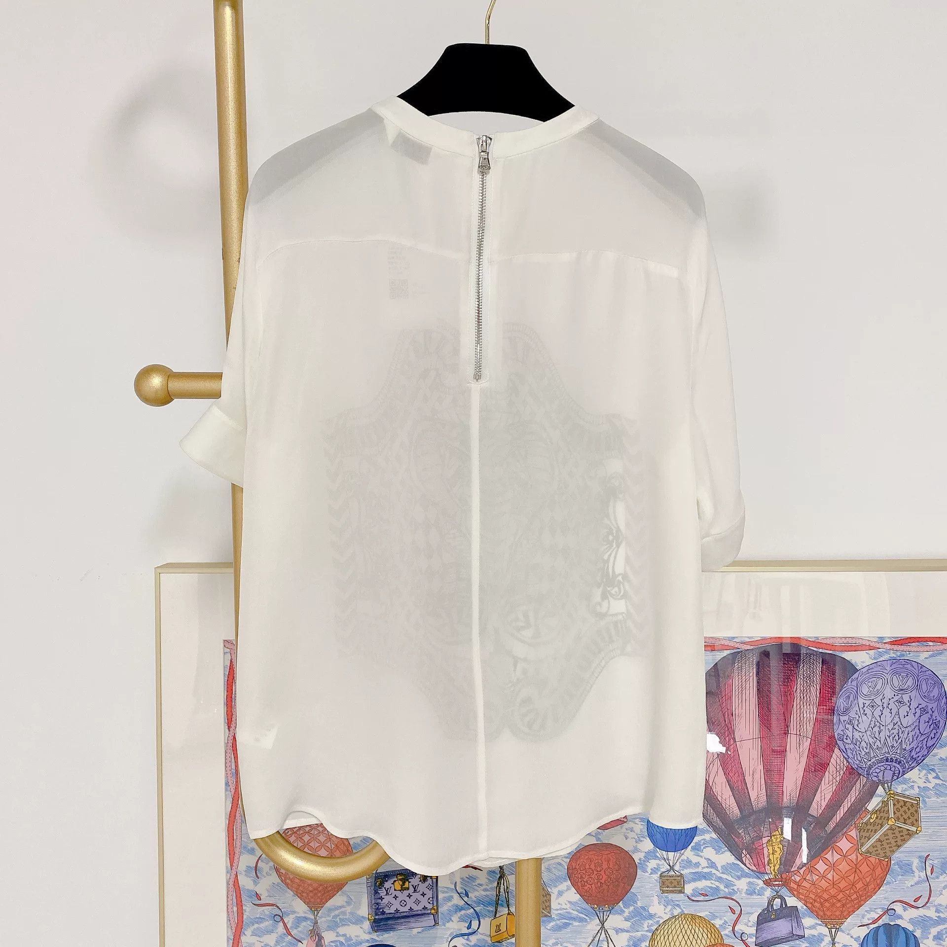 Balmain BALMAIN White Printed T-Shirt Size XXS / US 00 / IT 34 - 2 Thumbnail