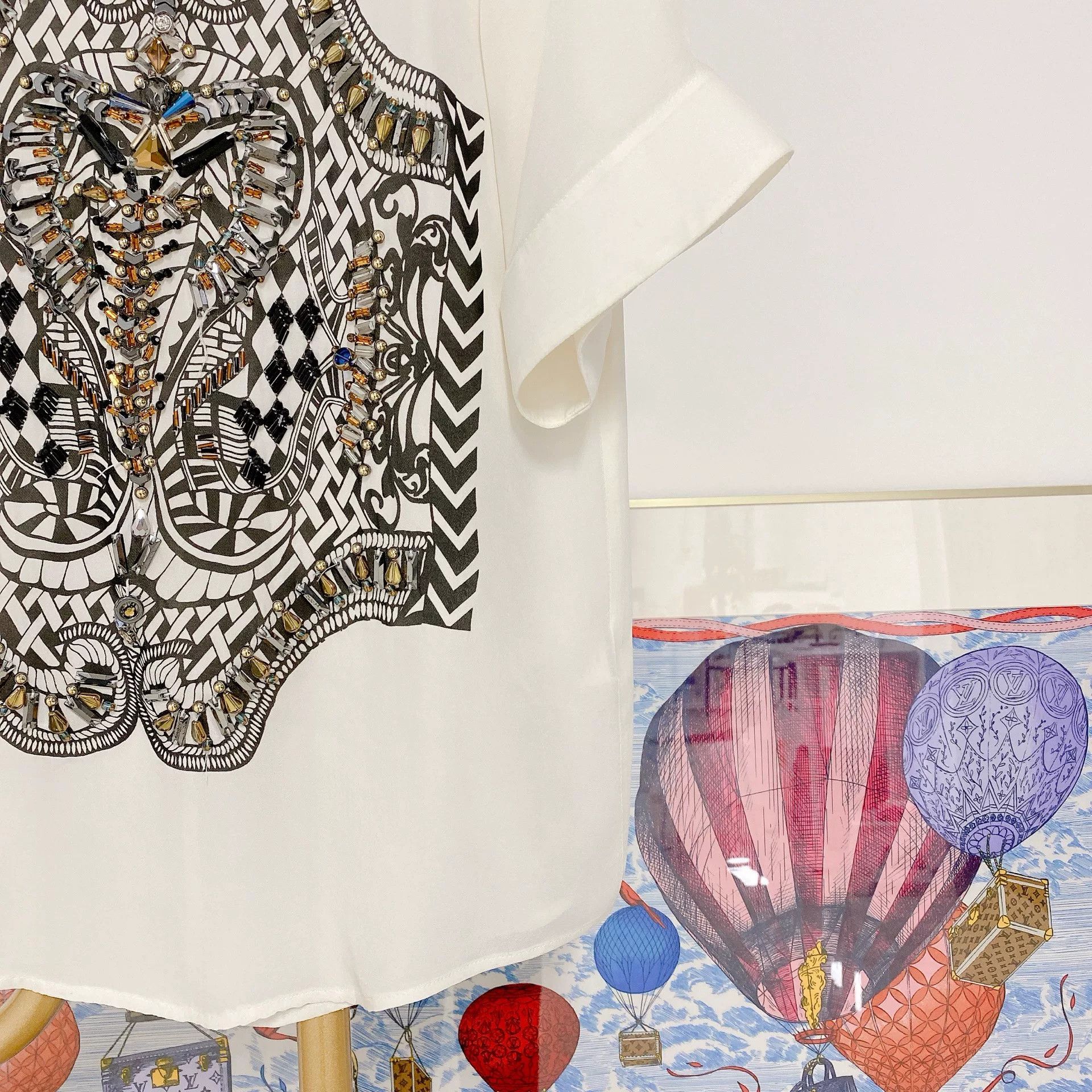 Balmain BALMAIN White Printed T-Shirt Size XXS / US 00 / IT 34 - 3 Thumbnail