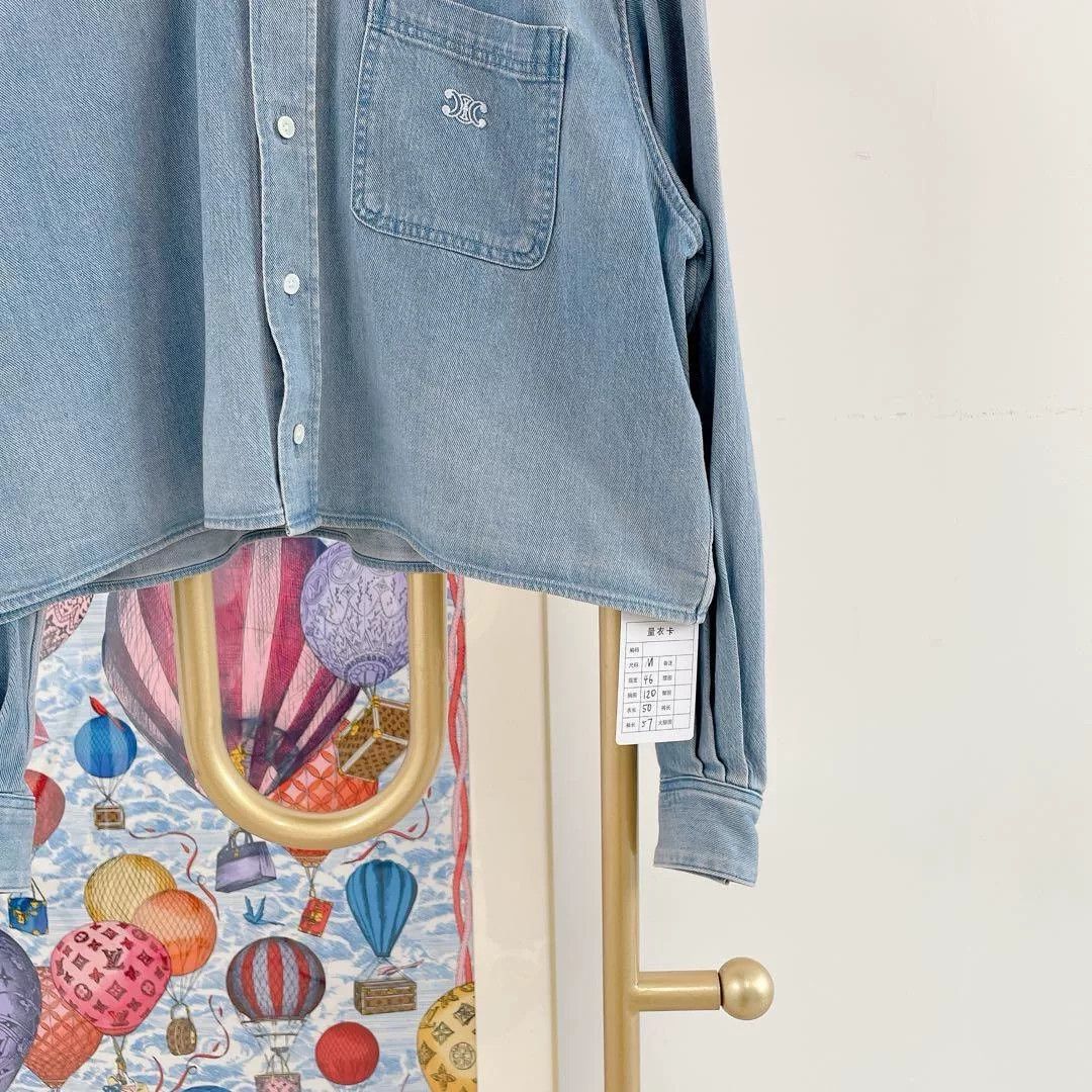 Celine Celine Short Denim Shirt M Size US M / EU 48-50 / 2 - 4 Thumbnail