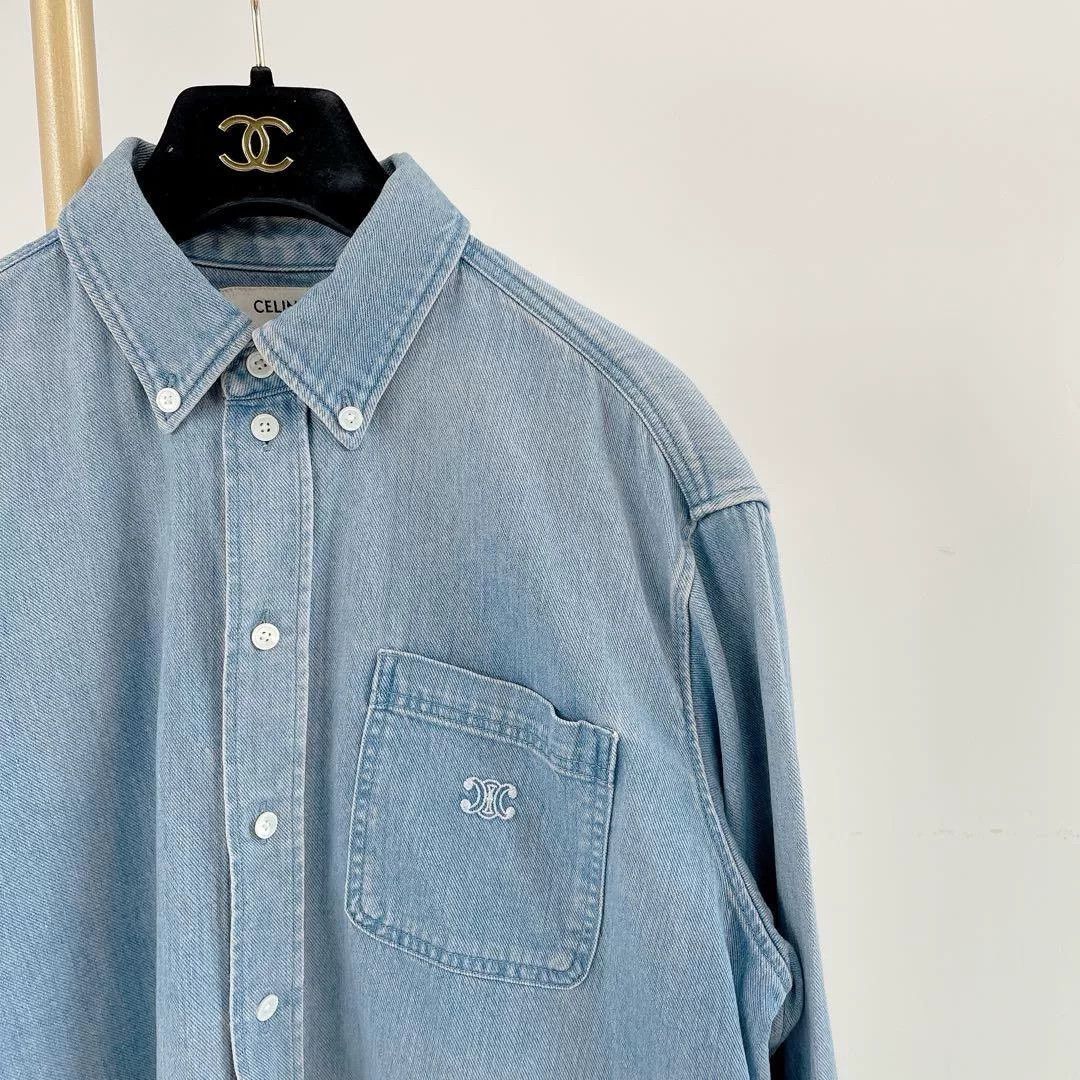 Celine Celine Short Denim Shirt M Size US M / EU 48-50 / 2 - 3 Thumbnail