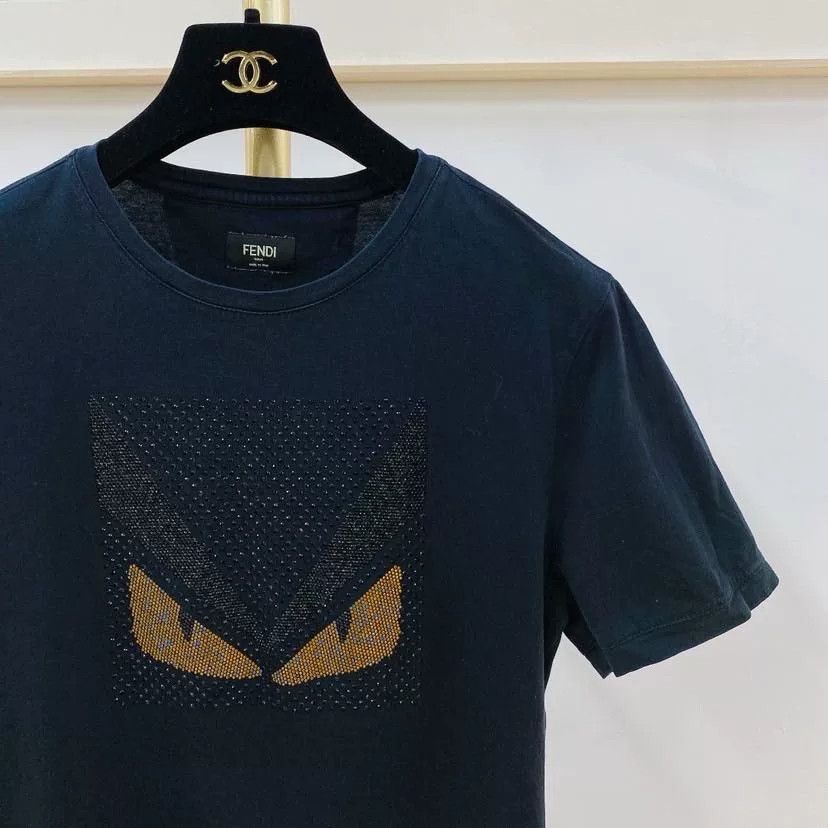 Fendi Fendi Black Rhinestone T-Shirt Size 48 Size US M / EU 48-50 / 2 - 4 Thumbnail