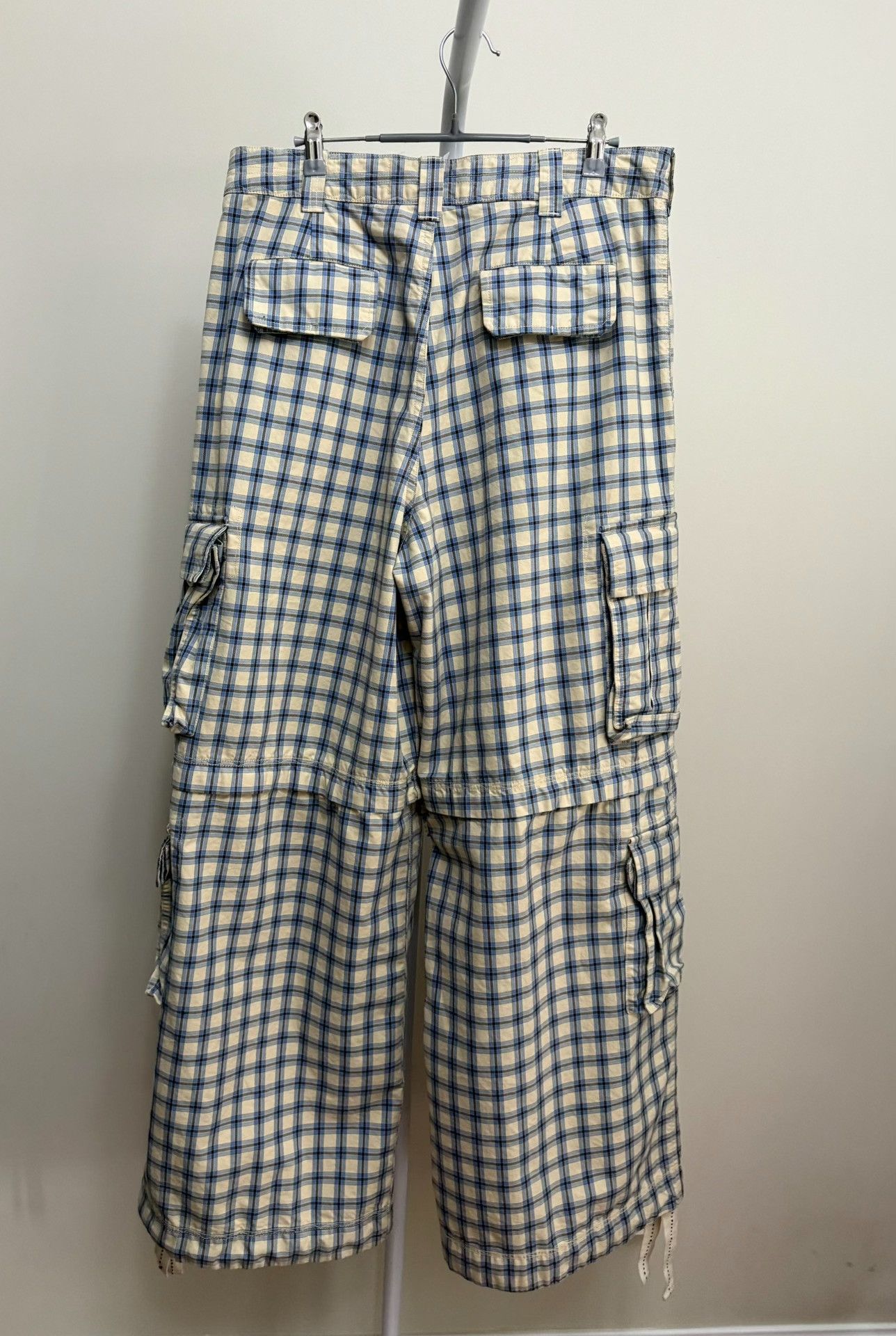 ERL ERL 25FW Blue White Check Cargo Pants Size US 31 - 7 Thumbnail