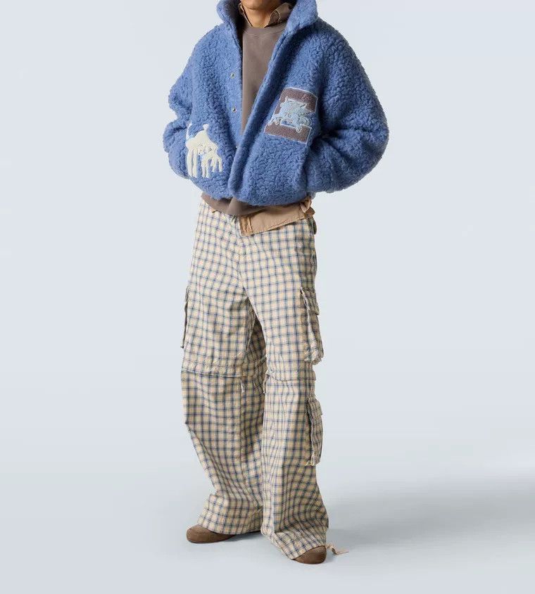 ERL ERL 25FW Blue White Check Cargo Pants Size US 31 - 2 Thumbnail
