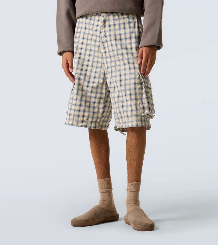 ERL ERL 25FW Blue White Check Cargo Pants Size US 31 - 3 Thumbnail
