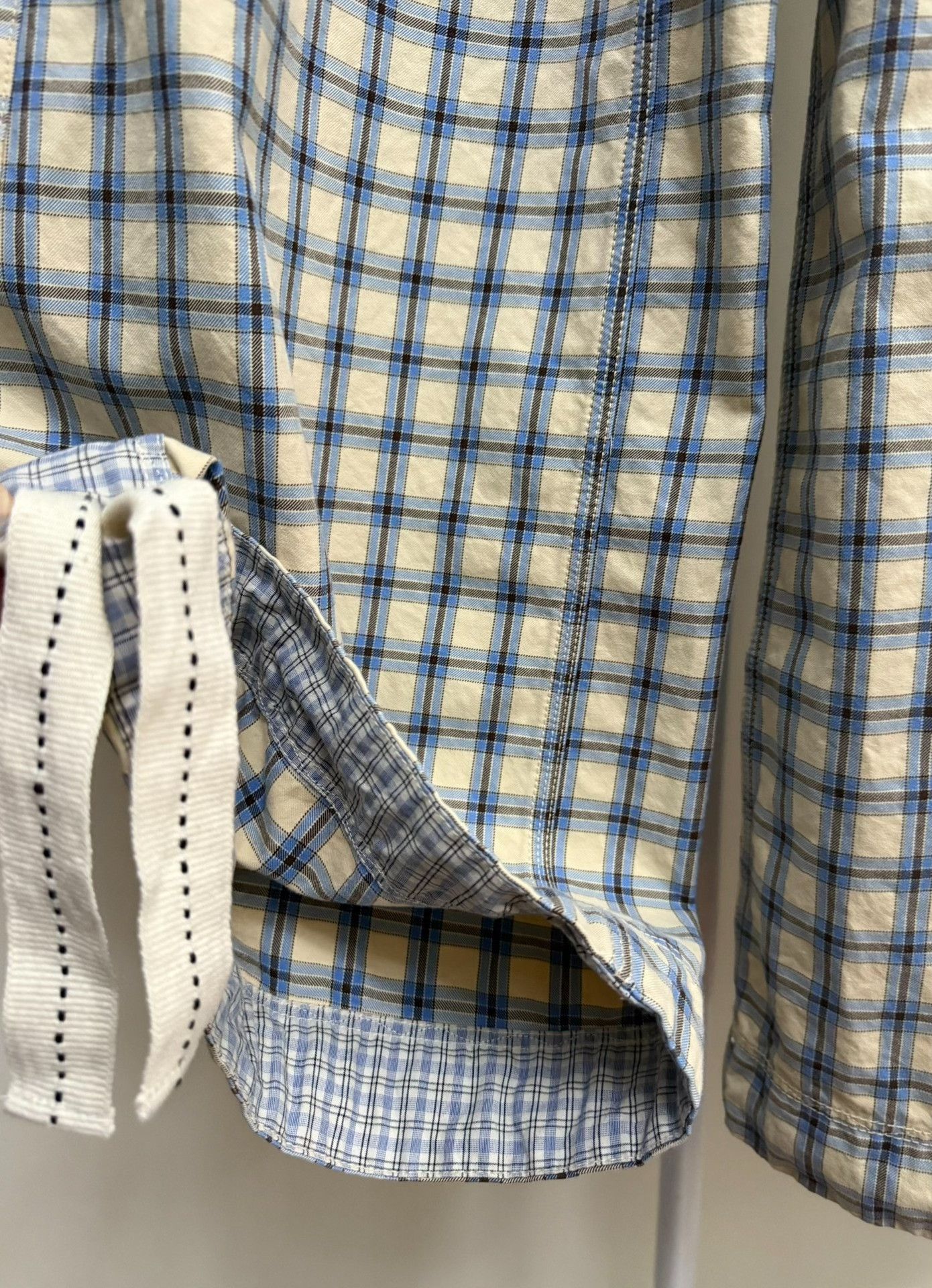 ERL ERL 25FW Blue White Check Cargo Pants Size US 31 - 9 Thumbnail