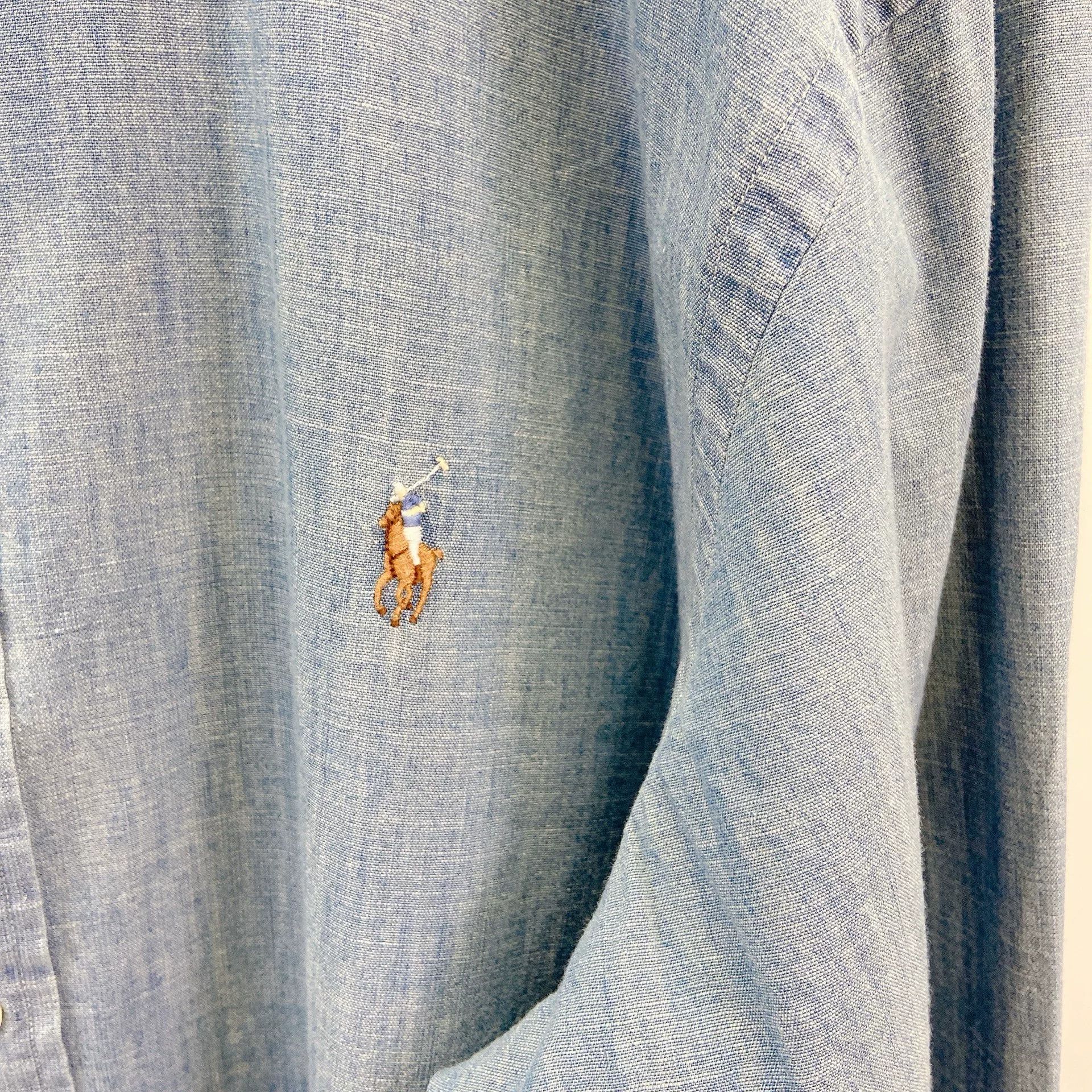 Ralph Lauren Ralph Lauren Light Denim Shirt XL Size US XL / EU 56 / 4 - 7 Thumbnail