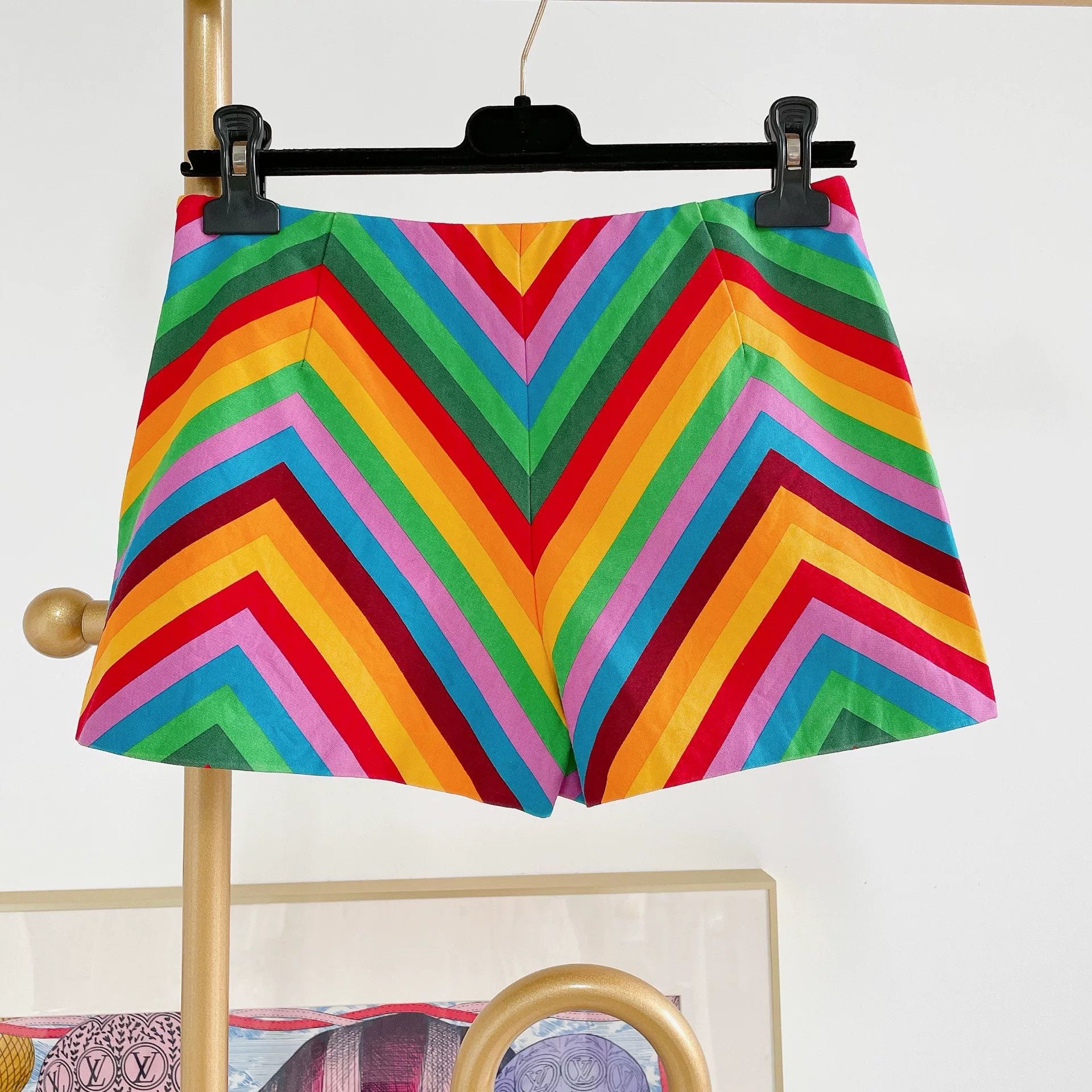 Valentino Valentino Colorful Striped Shorts Size 38" / US 16 / IT 52 - 2 Thumbnail