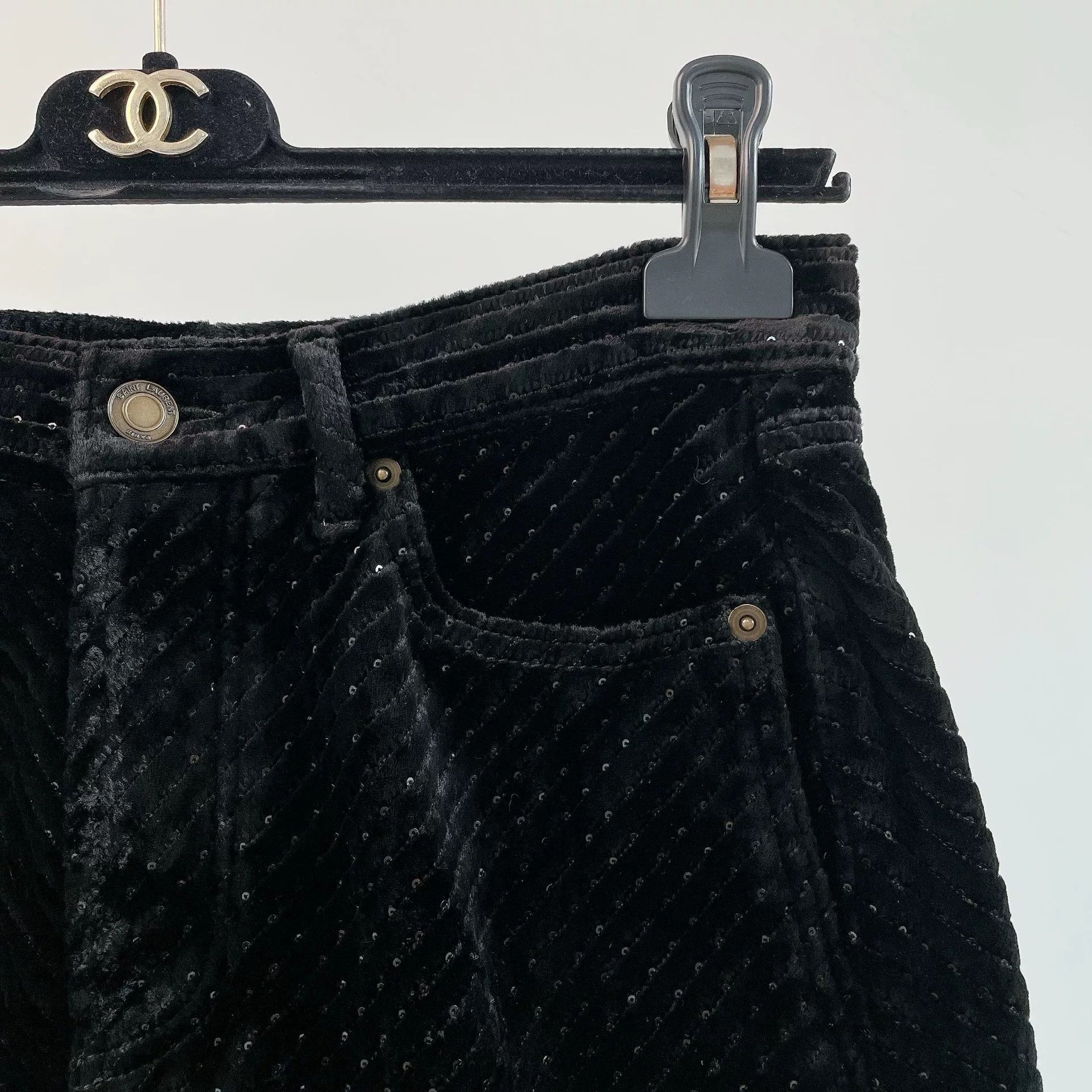 Saint Laurent Paris Saint Laurent Black Shorts Size 27" / US 4 / IT 40 - 3 Thumbnail