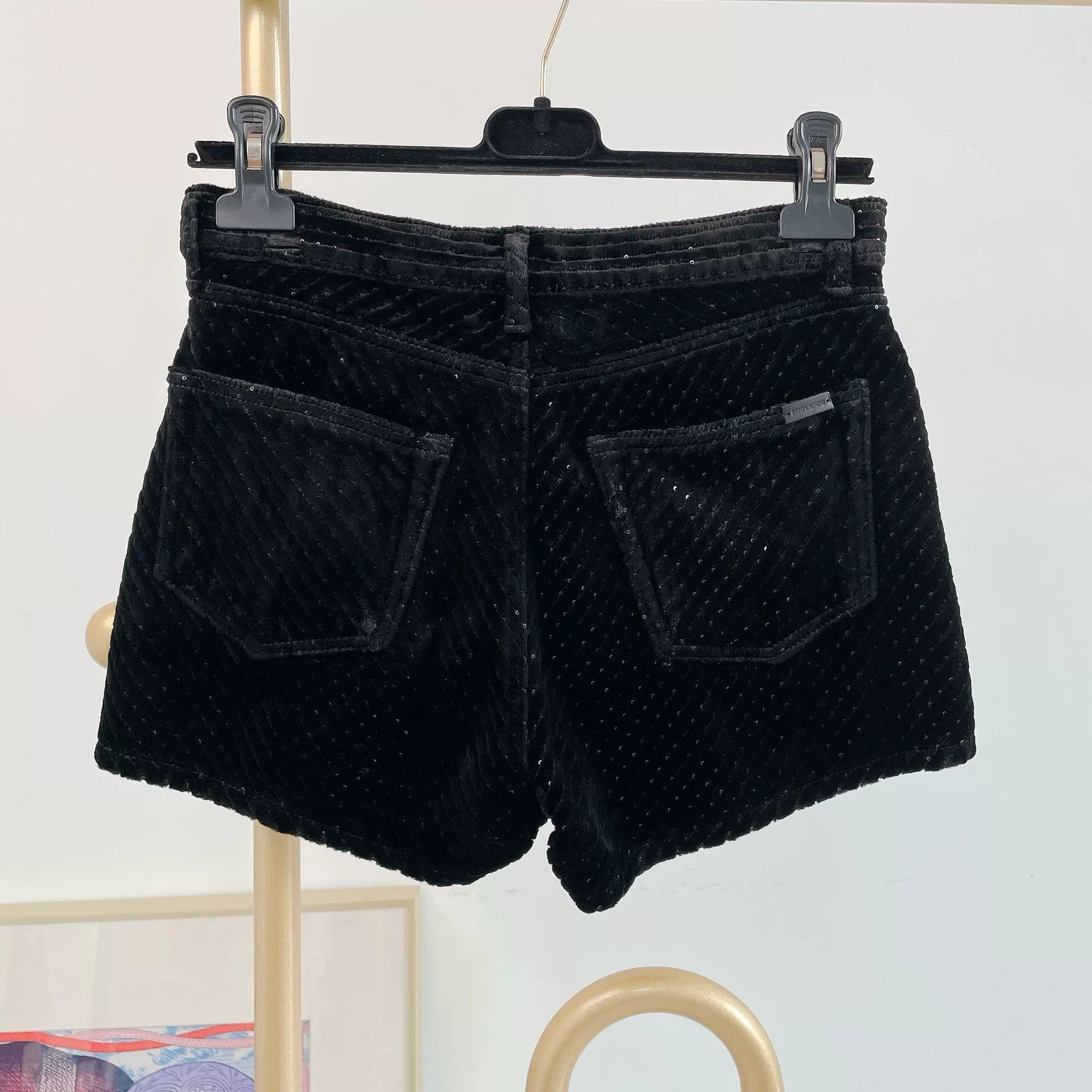 Saint Laurent Paris Saint Laurent Black Shorts Size 27" / US 4 / IT 40 - 2 Thumbnail