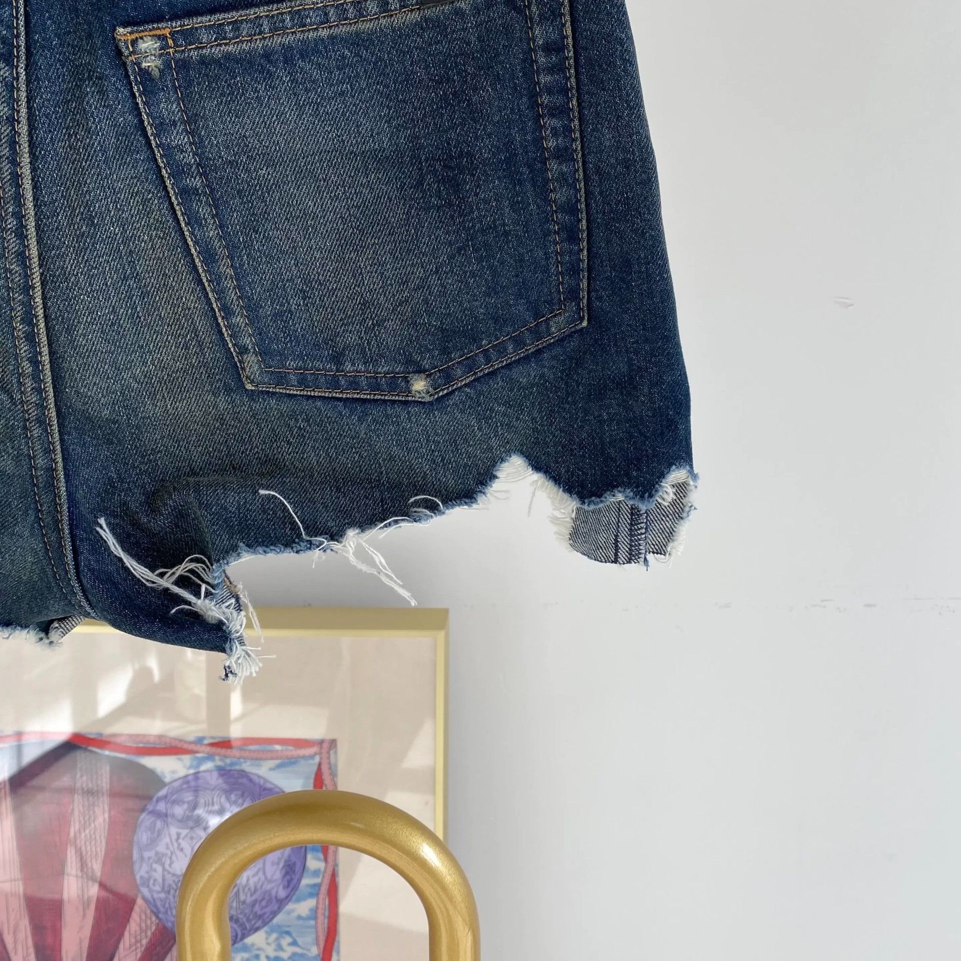Saint Laurent Paris Saint Laurent Blue Denim Shorts 25 Size 25" / US 0 / IT 36 - 5 Thumbnail