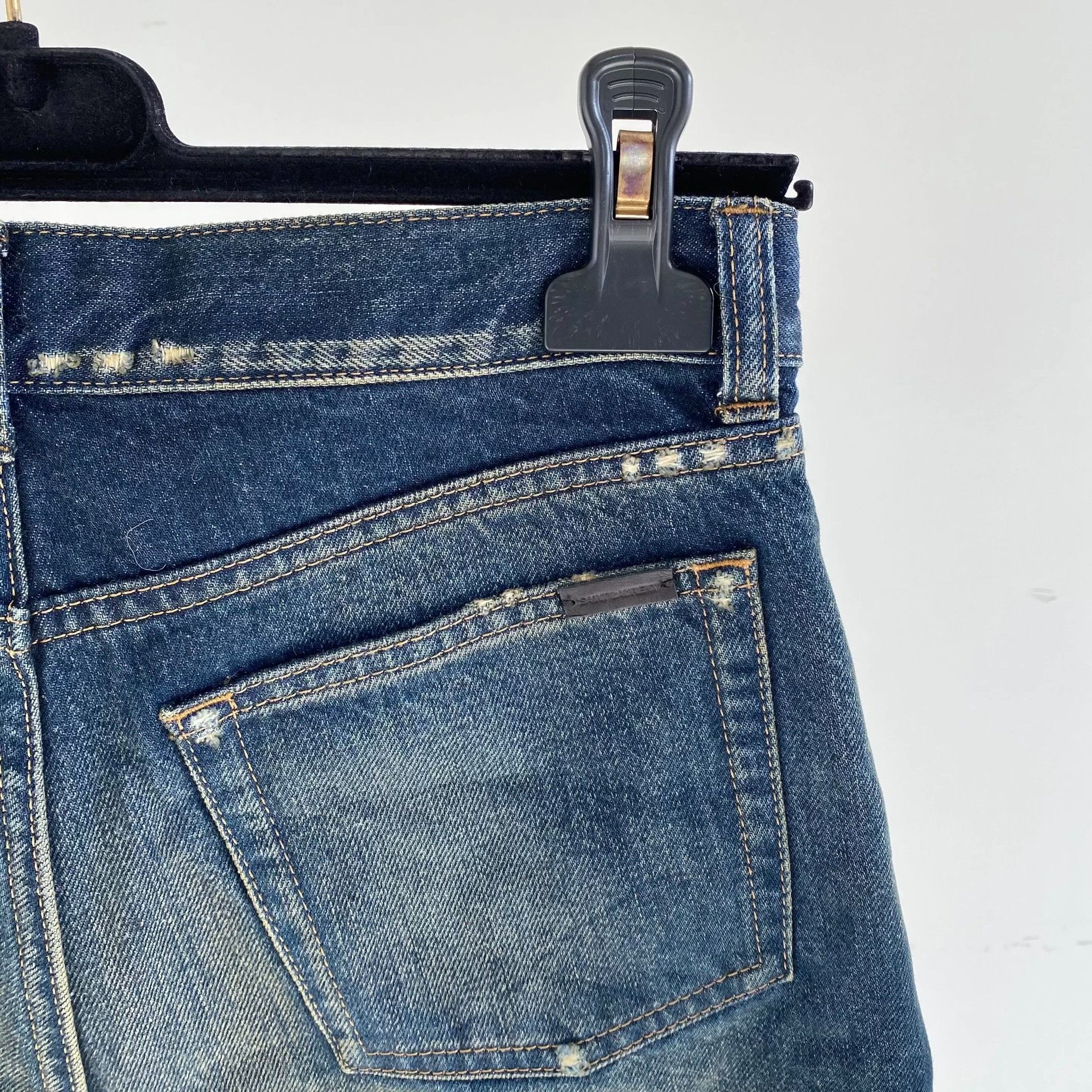 Saint Laurent Paris Saint Laurent Blue Denim Shorts 25 Size 25" / US 0 / IT 36 - 6 Thumbnail