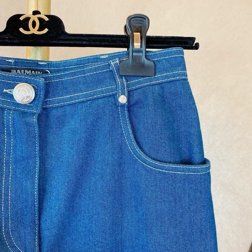 Balmain Balmain Women's Blue Jeans Size 38" / US 16 / IT 52 - 4 Thumbnail