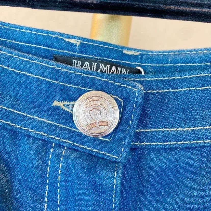 Balmain Balmain Women's Blue Jeans Size 38" / US 16 / IT 52 - 6 Thumbnail