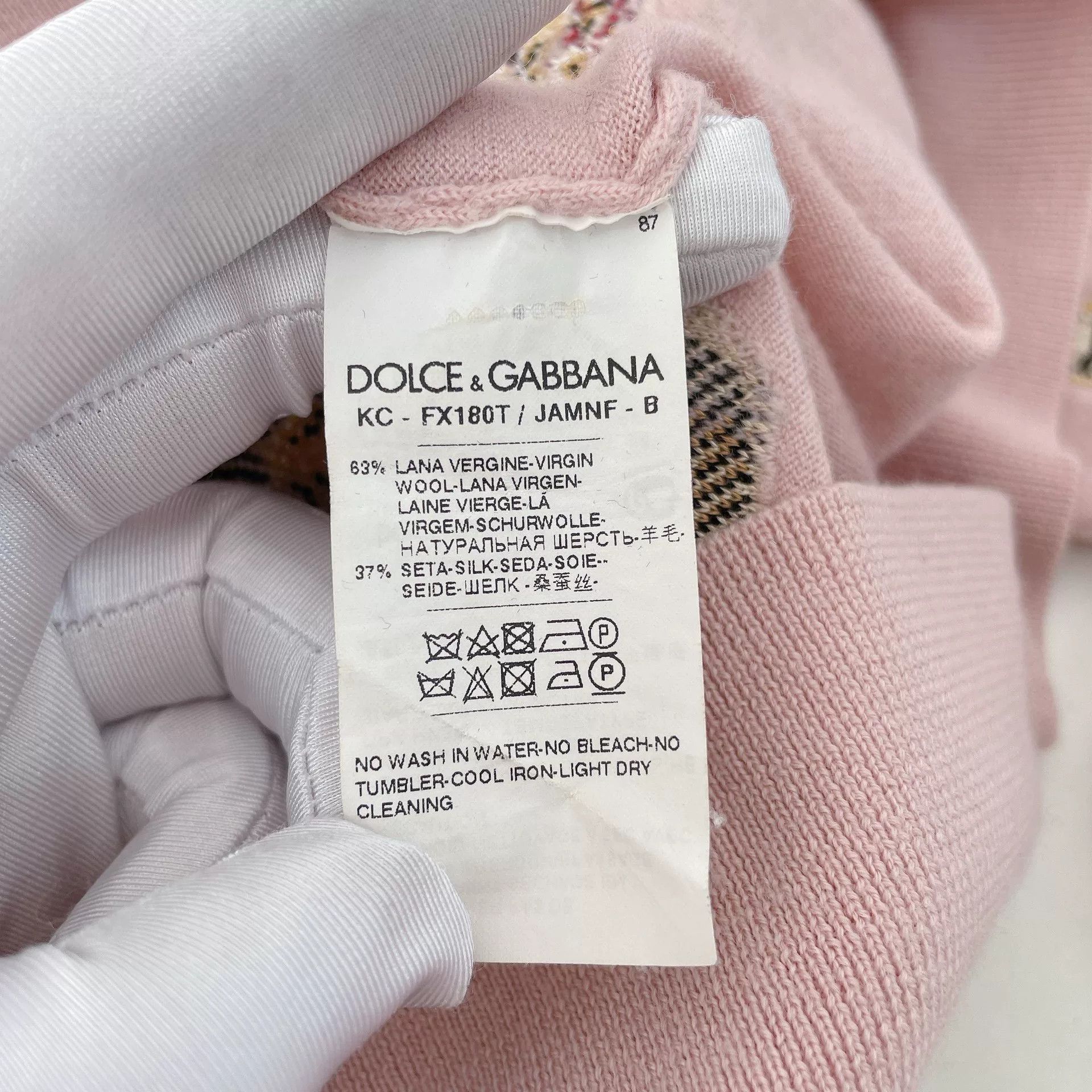 Dolce & Gabbana Dolce&Gabbana Pink Embroidered Top Size S / US 4 / IT 40 - 7 Thumbnail