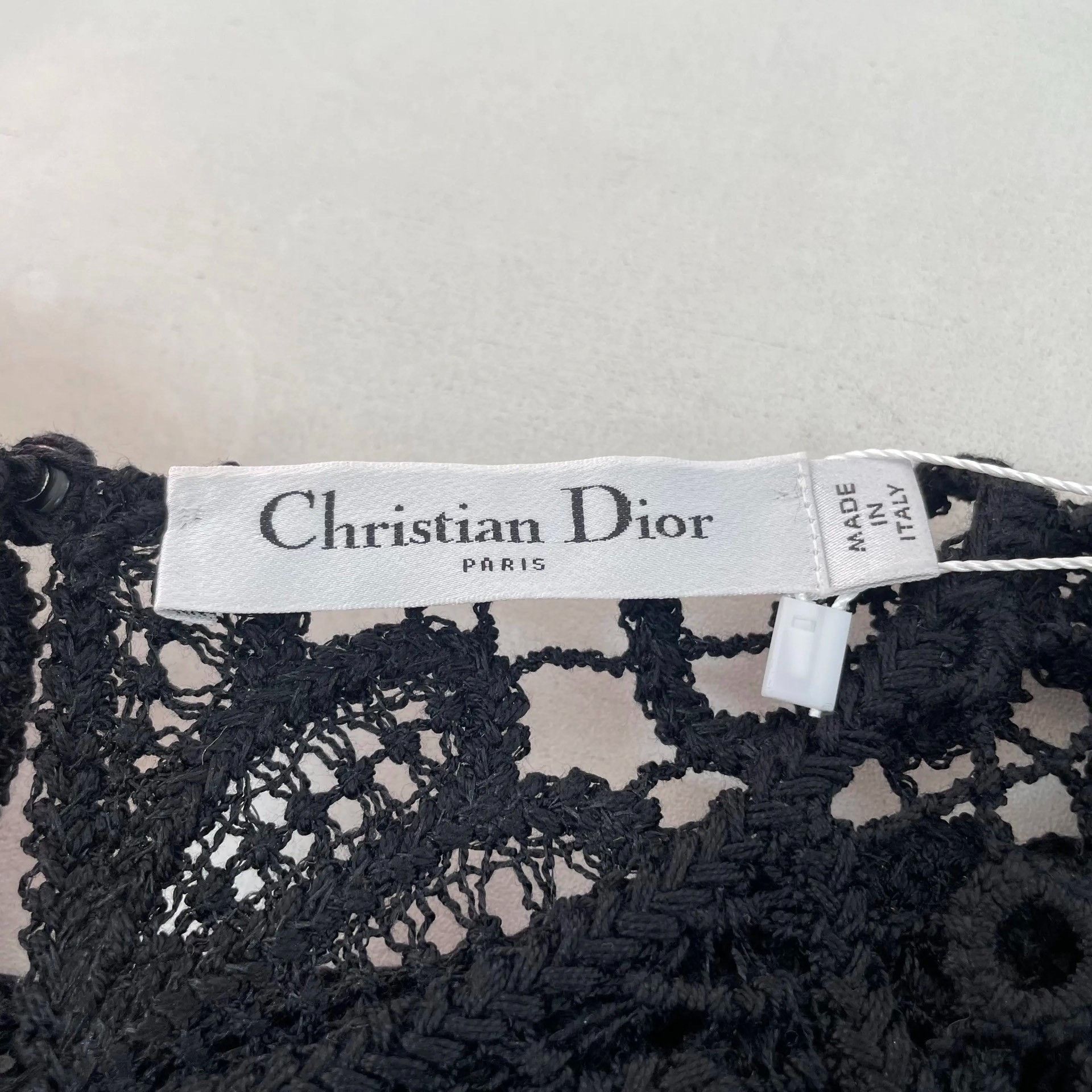 Dior Christian Dior Black Openwork Knit Top Size S / US 4 / IT 40 - 6 Thumbnail