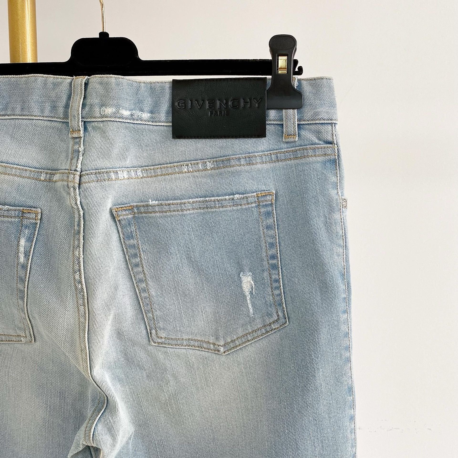 Givenchy Givenchy Blue Denim Ripped Jeans Size US 32 / EU 48 - 6 Thumbnail
