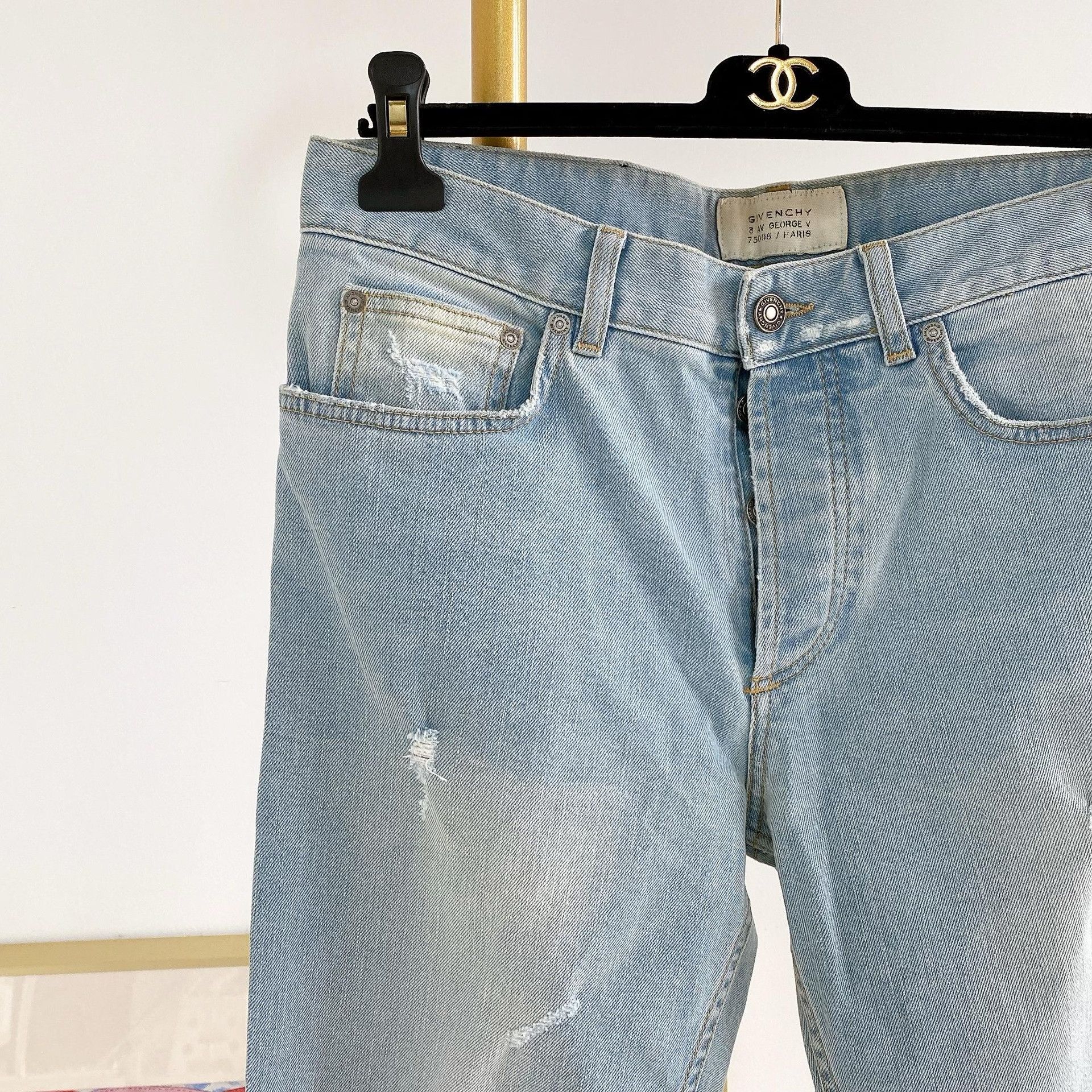 Givenchy Givenchy Blue Denim Ripped Jeans Size US 32 / EU 48 - 3 Thumbnail