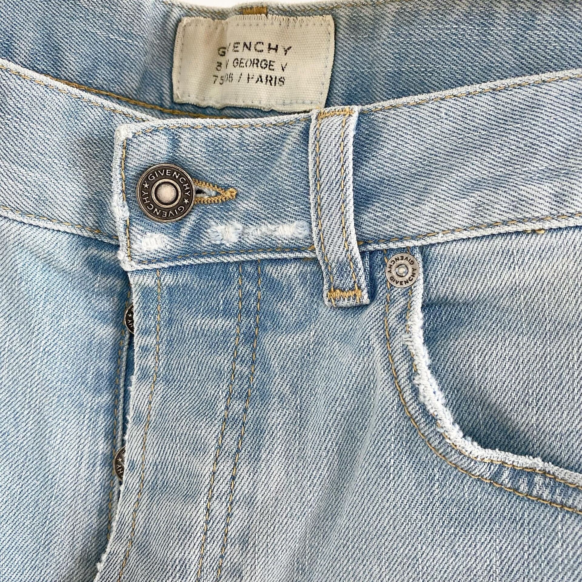 Givenchy Givenchy Blue Denim Ripped Jeans Size US 32 / EU 48 - 5 Thumbnail
