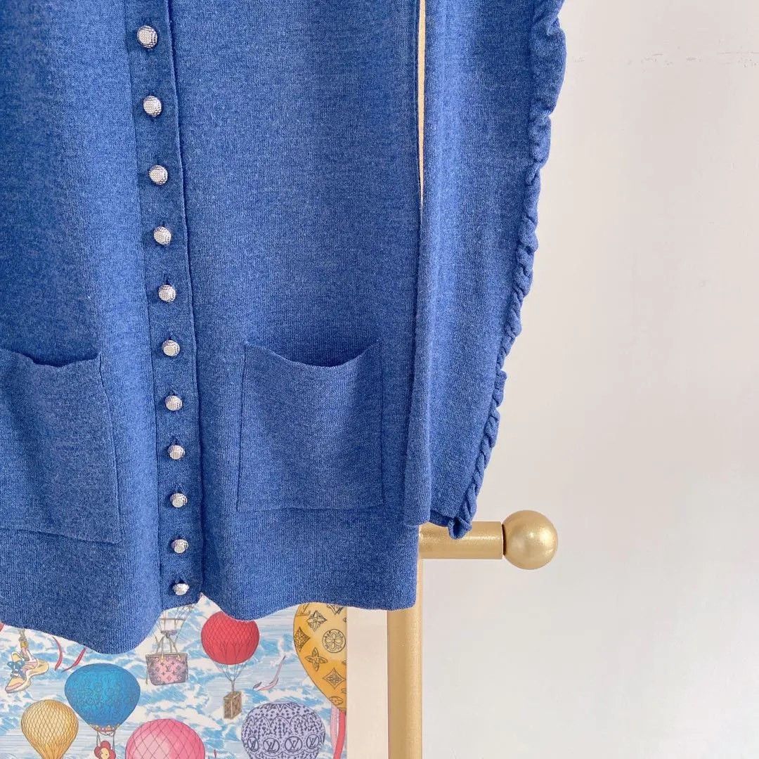 Balenciaga BALENCIAGA Blue Cardigan Size 36 Size XS / US 0-2 / IT 36-38 - 4 Thumbnail