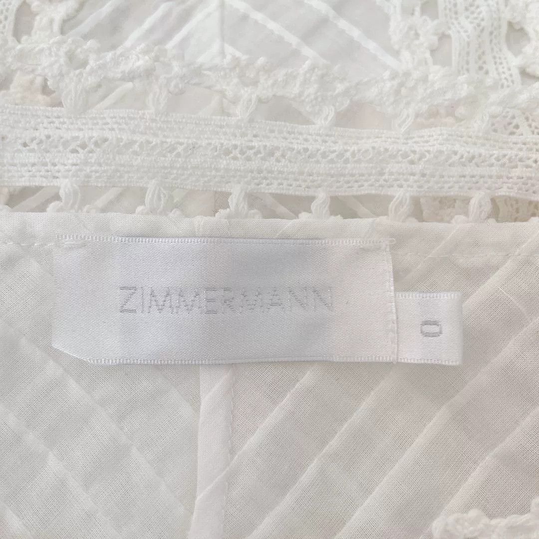Zimmermann Zimmermann White Lace Panel Top Size XS / US 0-2 / IT 36-38 - 6 Thumbnail