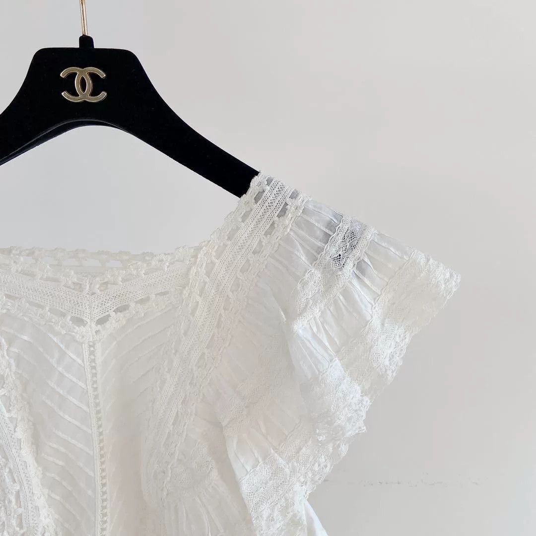 Zimmermann Zimmermann White Lace Panel Top Size XS / US 0-2 / IT 36-38 - 3 Thumbnail