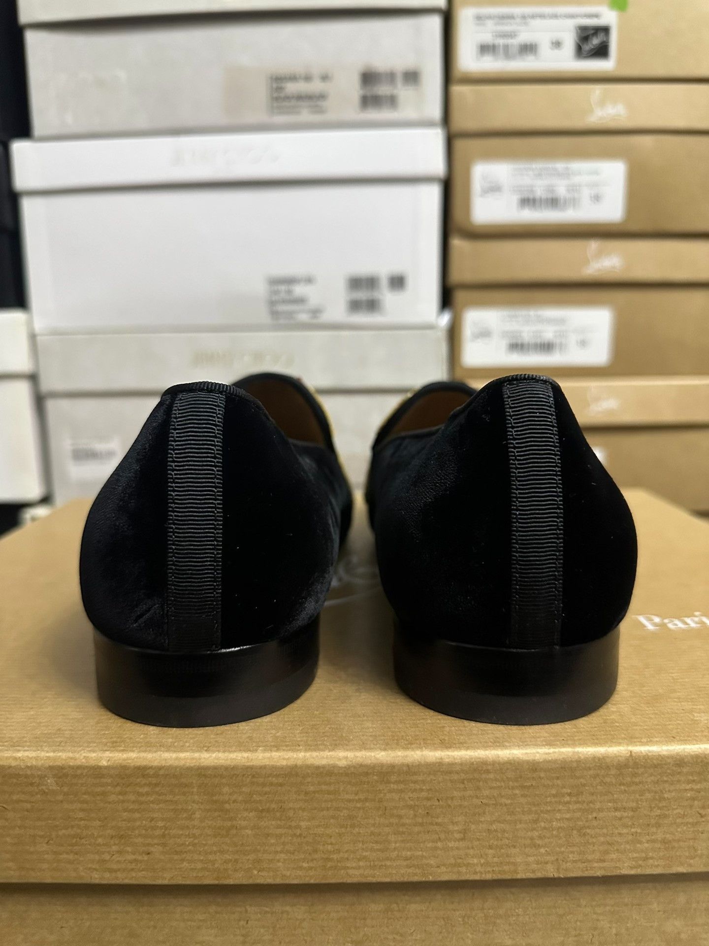 Christian Louboutin Christian Louboutin Men's Black Embroidered Loafers Size US 7.5 / EU 40-41 - 5 Thumbnail